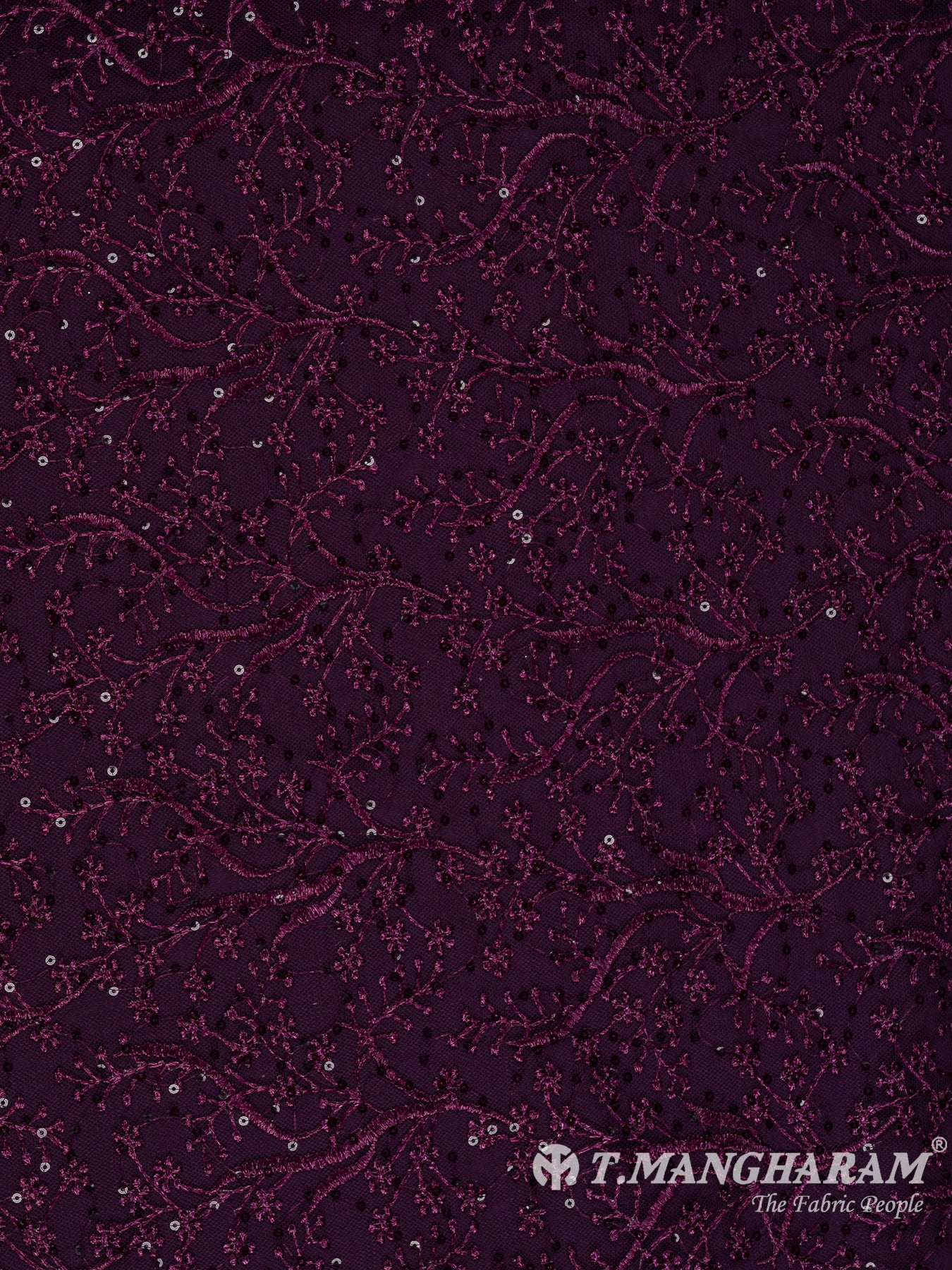 Purple Net Embroidery Fabric - EA3303 view-3