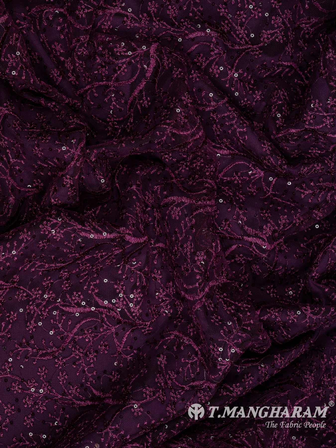 Purple Net Embroidery Fabric - EA3303 view-4