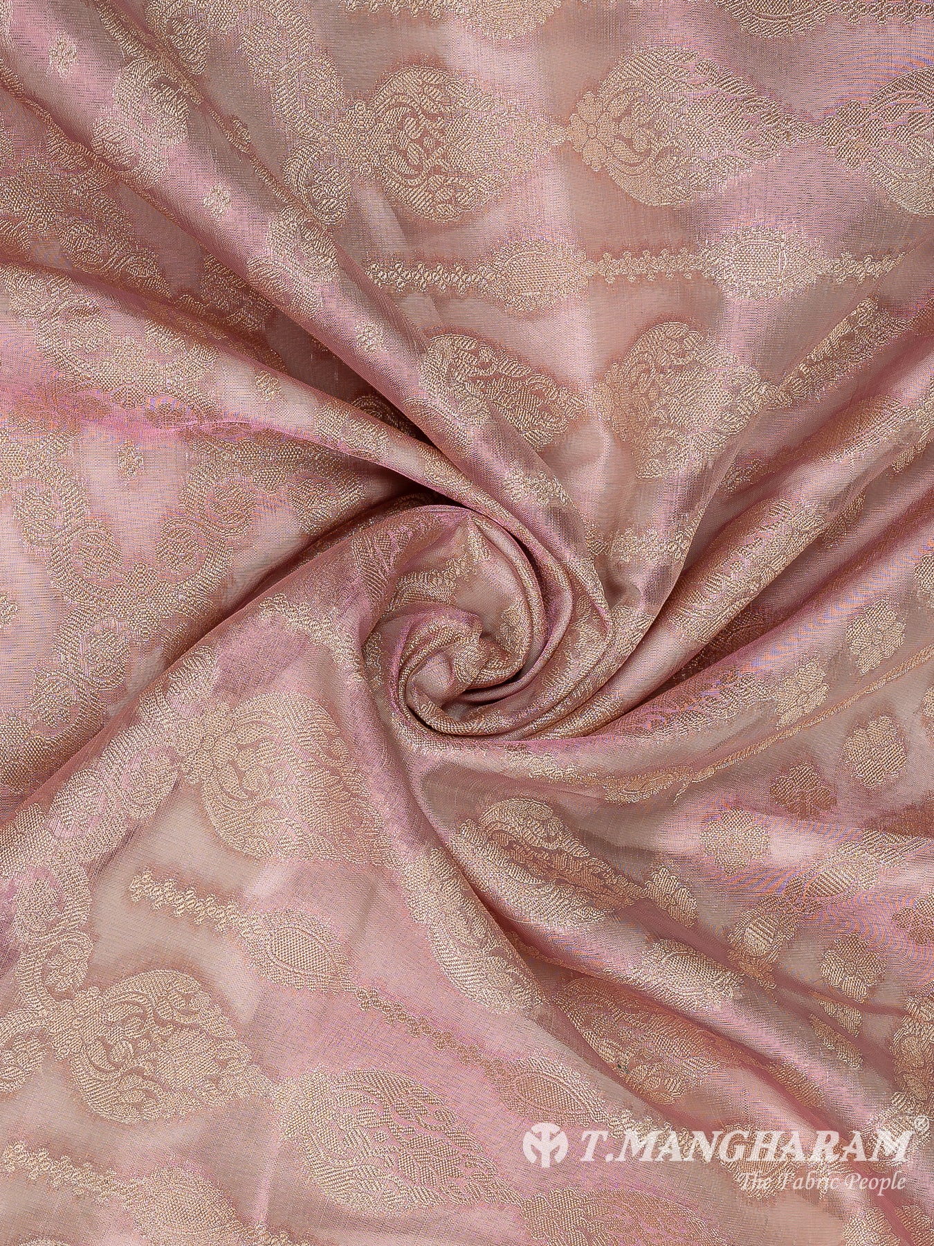 Pink Semi Banaras Fabric - EC11065