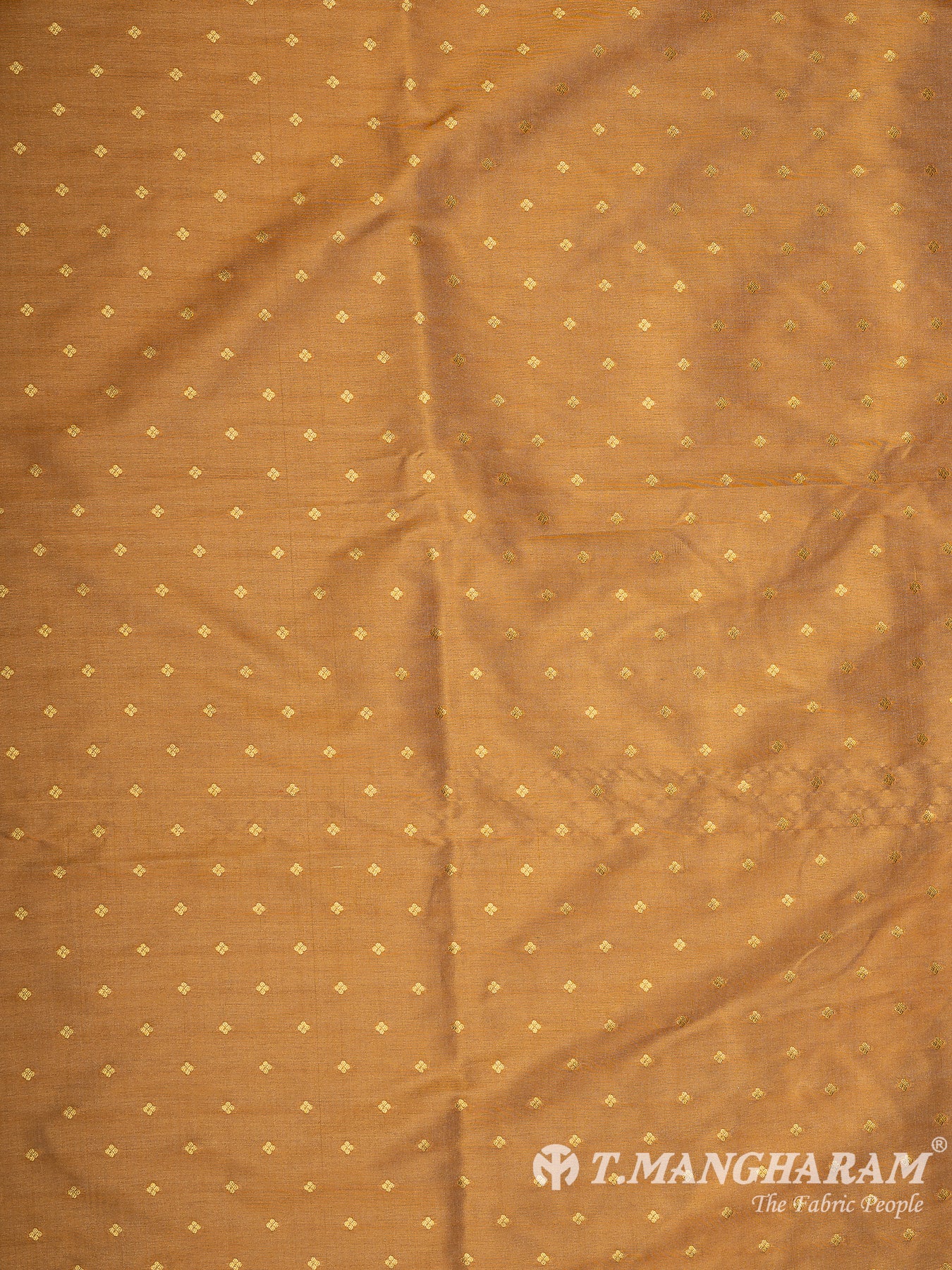 Gold Semi Banaras Fabric - EC11043