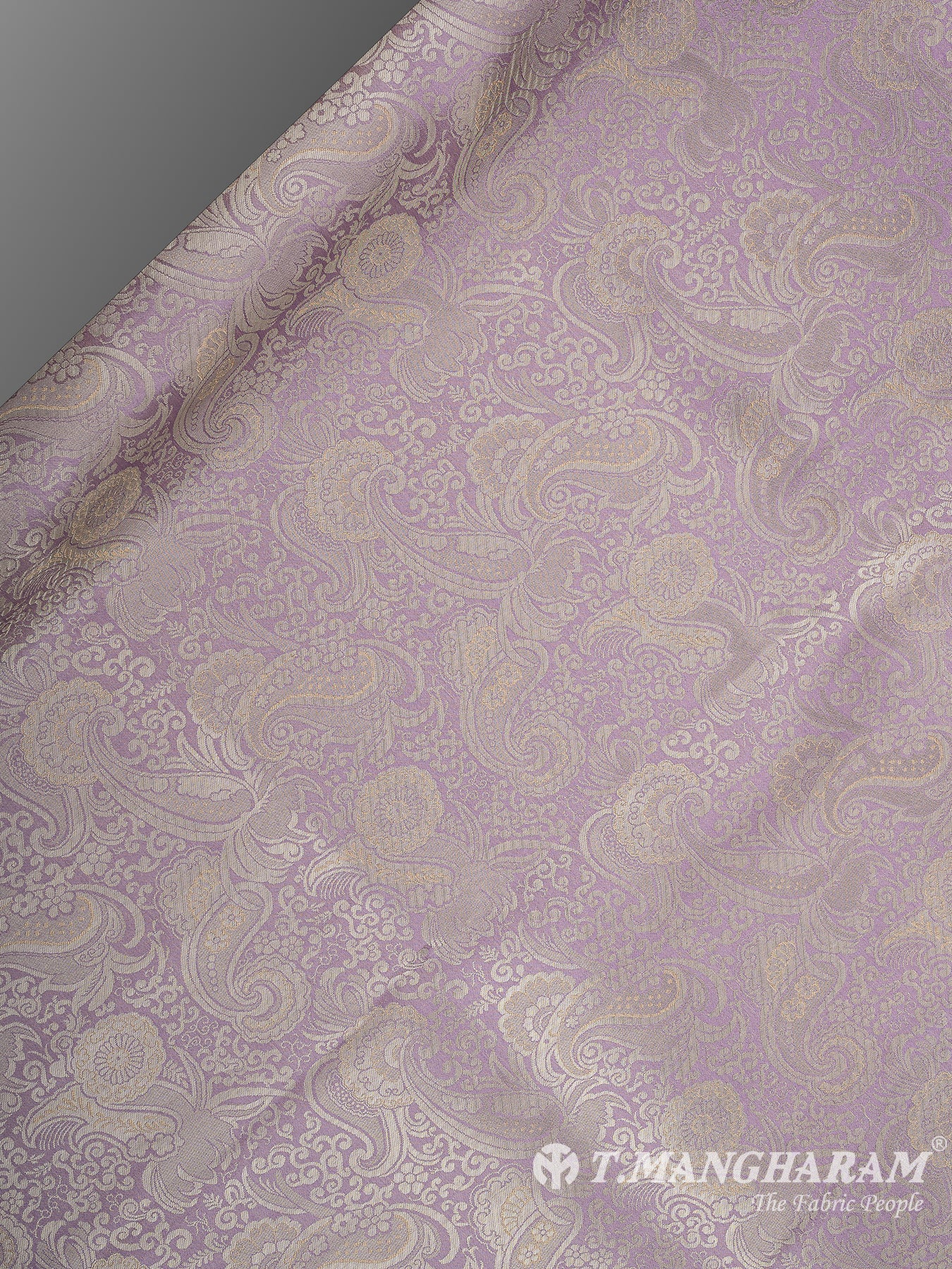 Purple Semi Banaras Fabric - EC11052