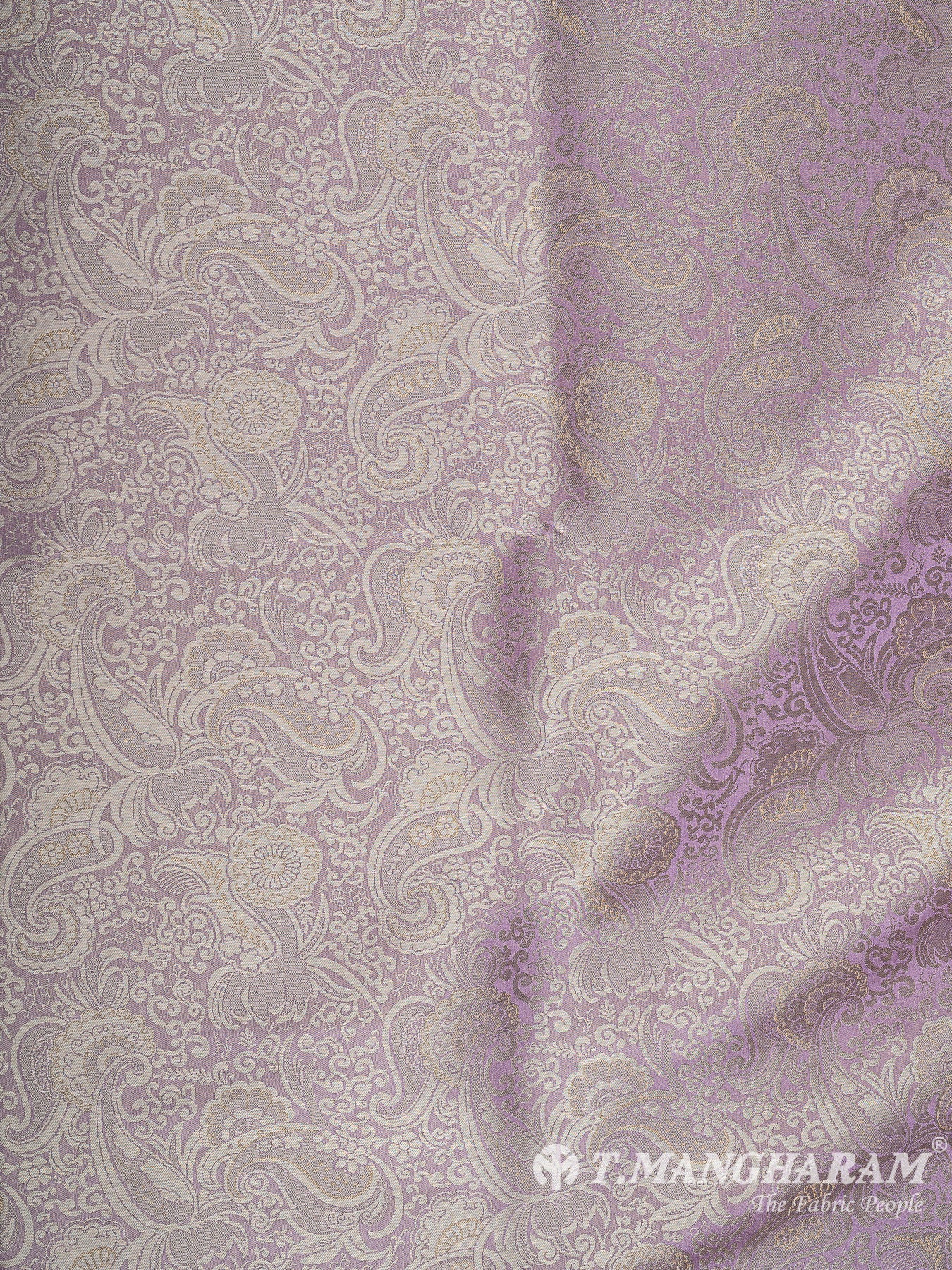 Purple Semi Banaras Fabric - EC11052