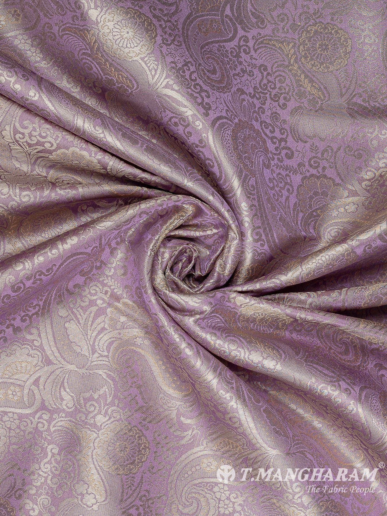 Purple Semi Banaras Fabric - EC11052