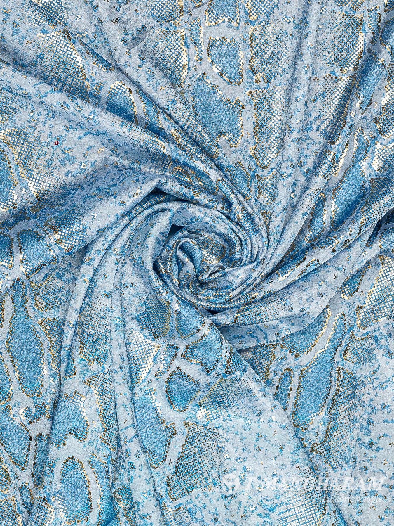 Blue Satin Fabric - EC10969