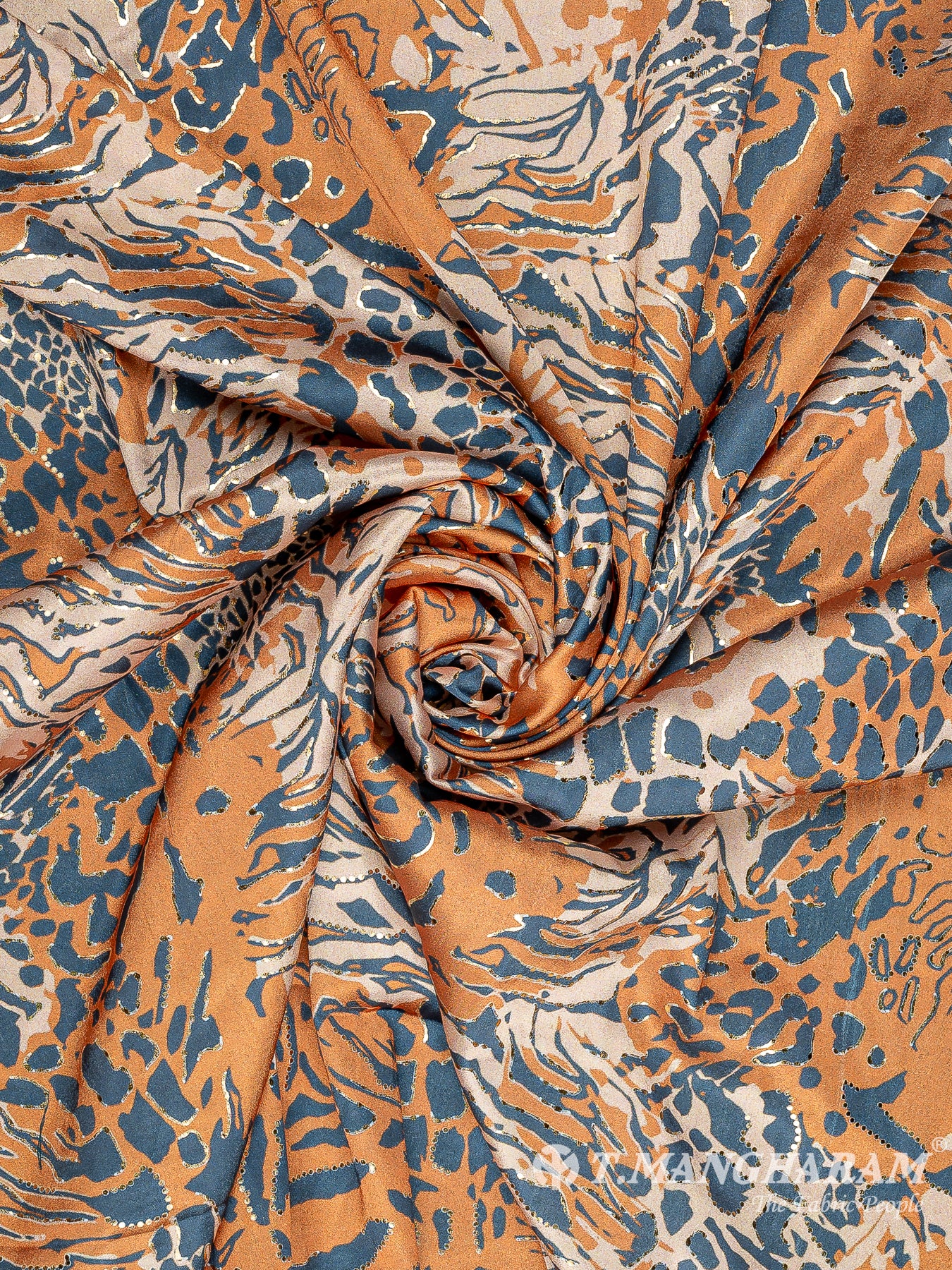 Orange Satin Fabric - EC10976