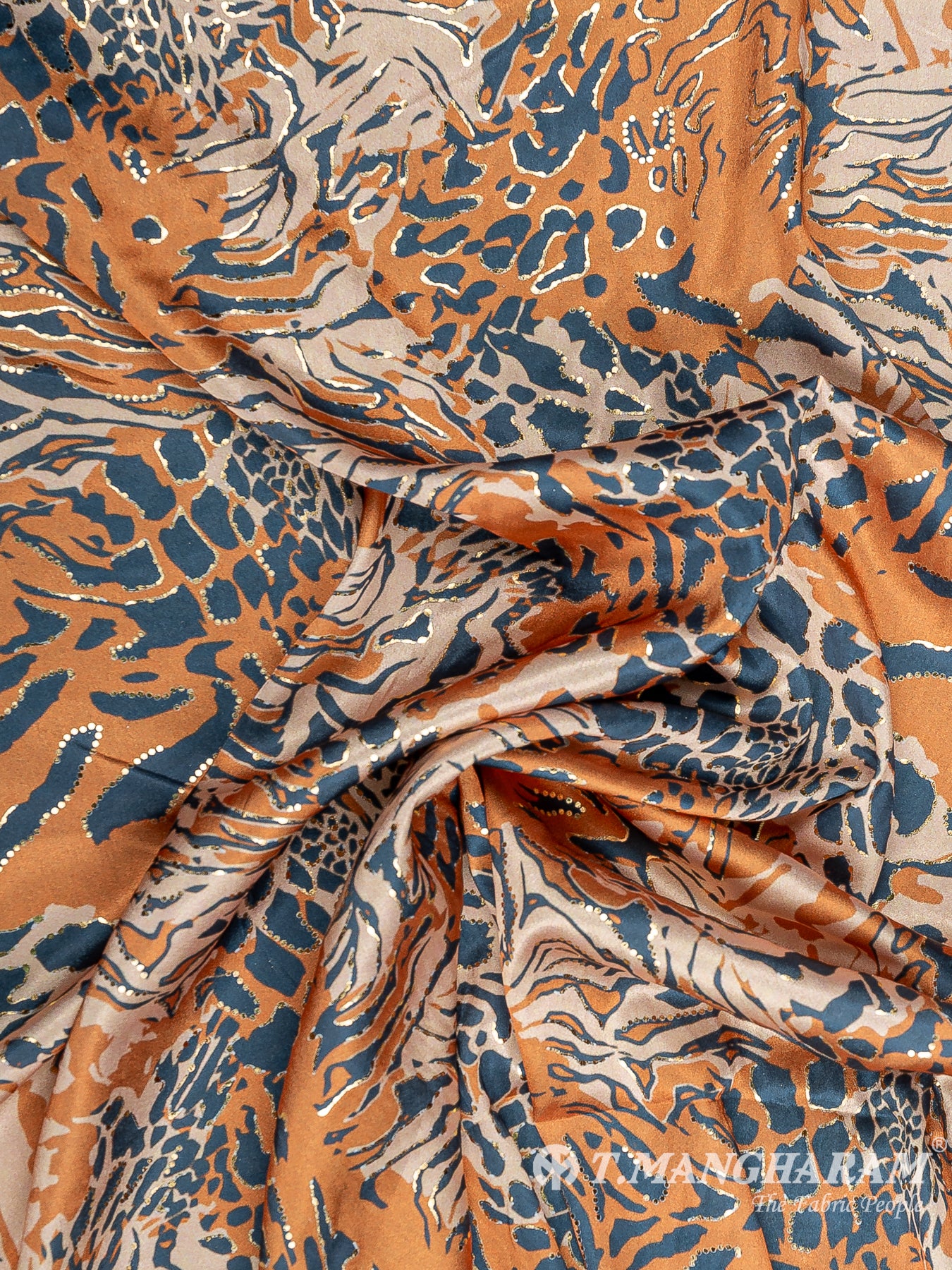 Orange Satin Fabric - EC10976