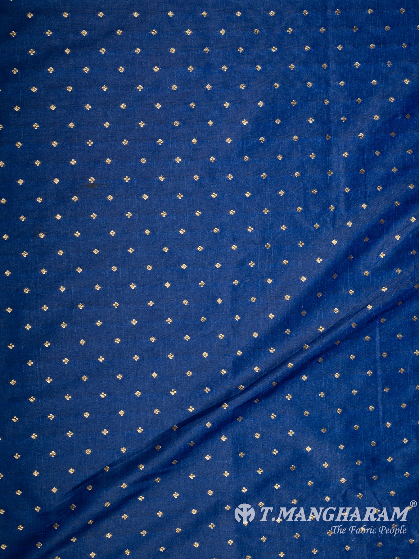 Blue Semi Banaras Fabric - EC11041