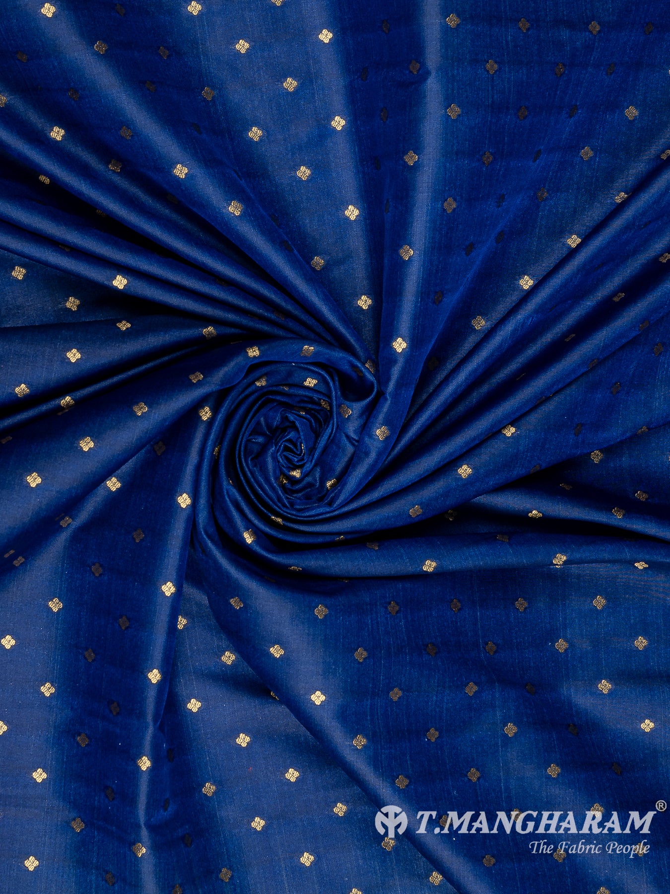 Blue Semi Banaras Fabric - EC11041