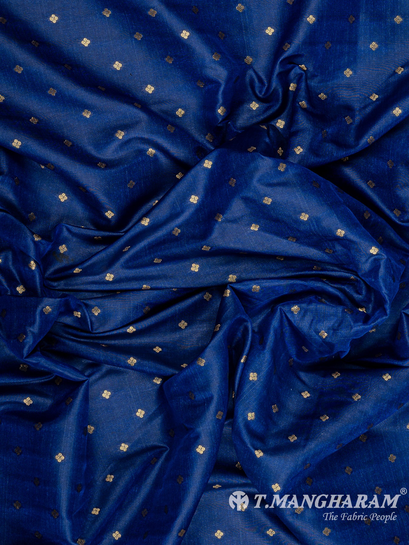 Blue Semi Banaras Fabric - EC11041