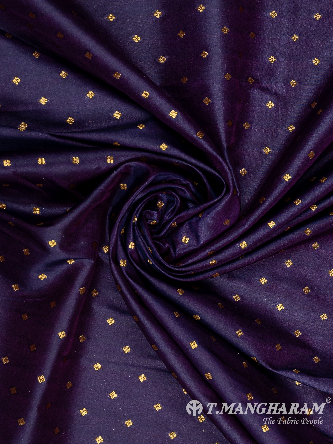 Purple Semi Banaras Fabric - EC11045