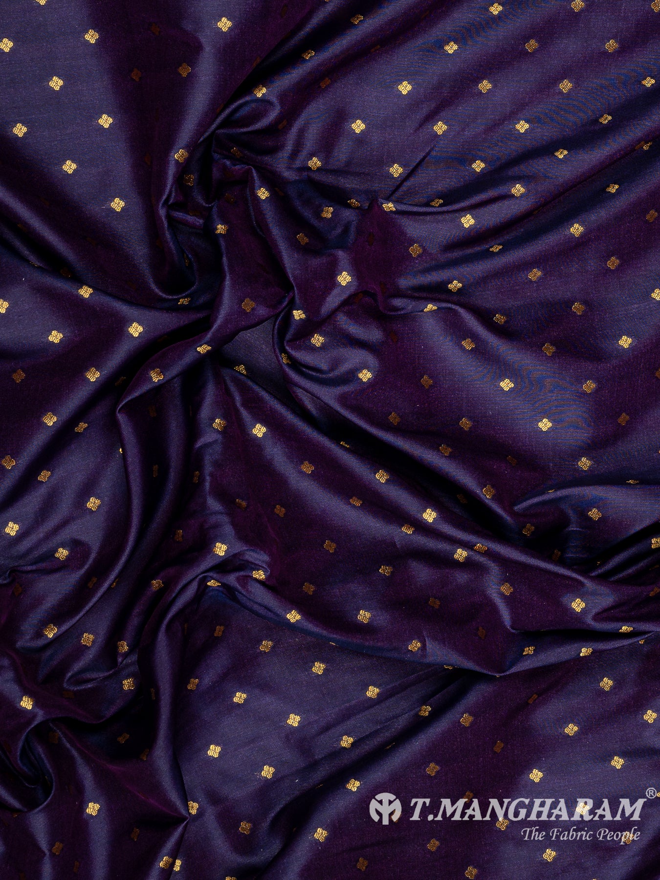 Purple Semi Banaras Fabric - EC11045