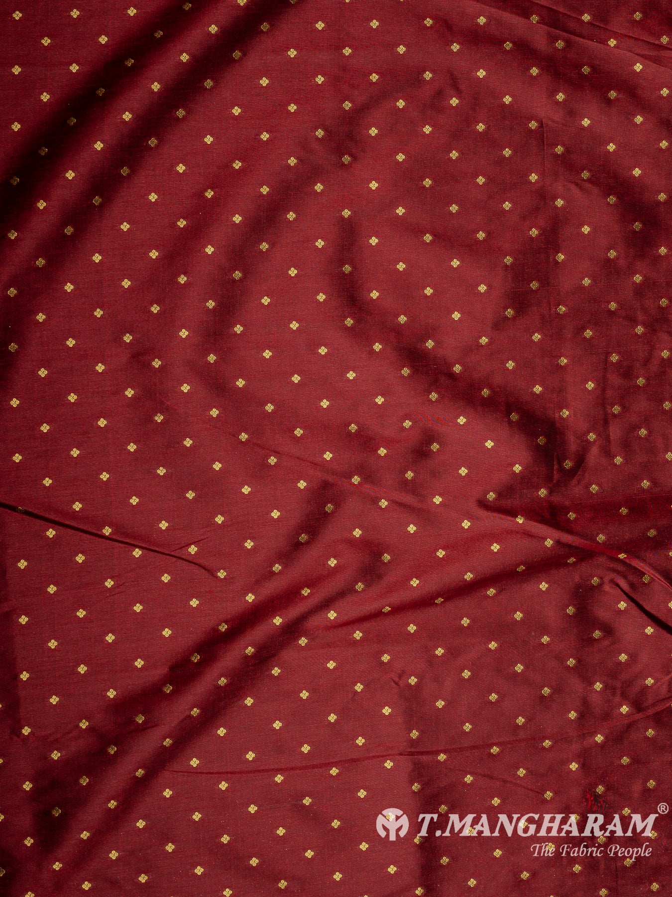 Maroon Semi Banaras Fabric - EC11038