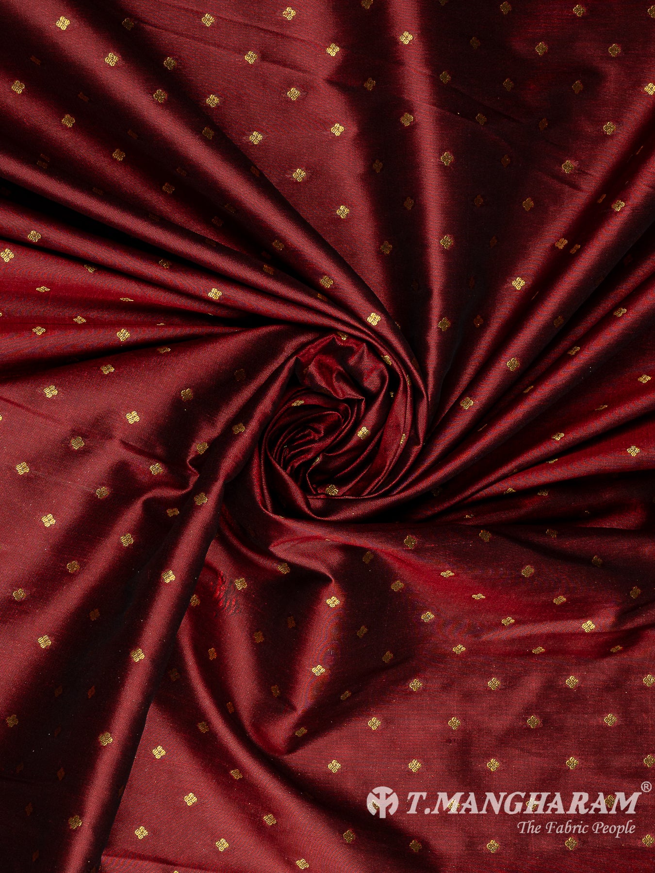 Maroon Semi Banaras Fabric - EC11038