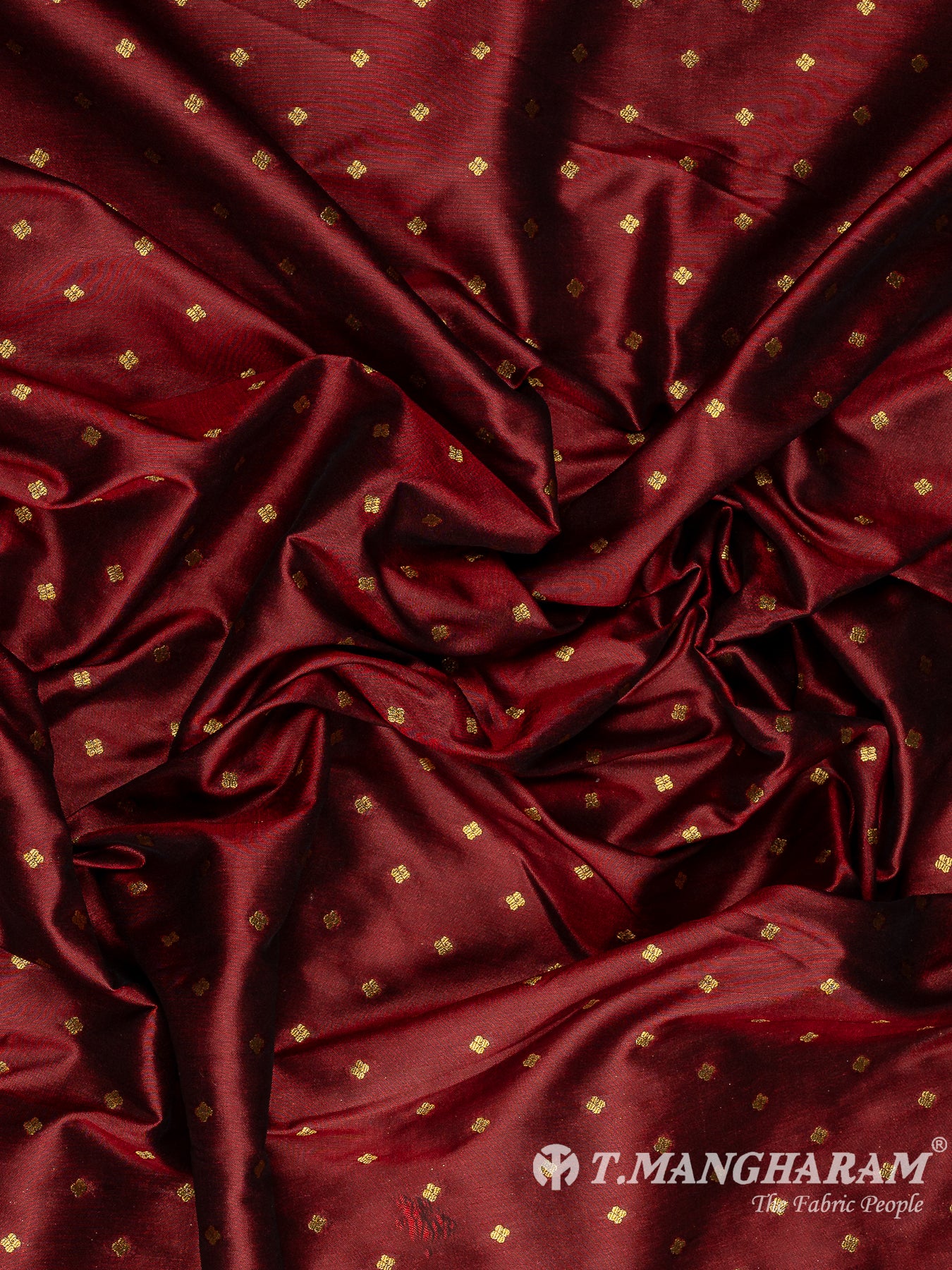 Maroon Semi Banaras Fabric - EC11038