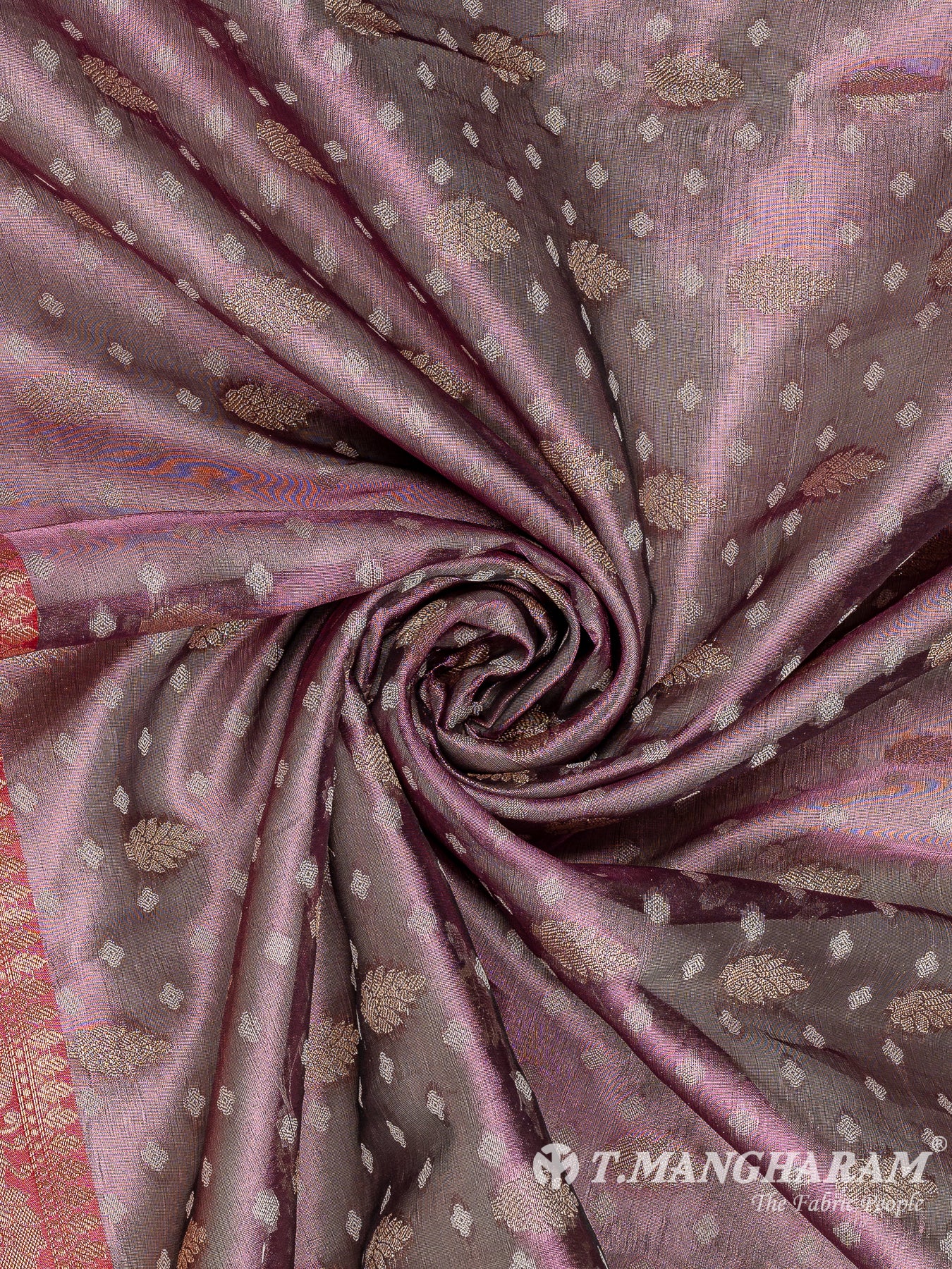 Pink Semi Banaras Fabric - EC11069