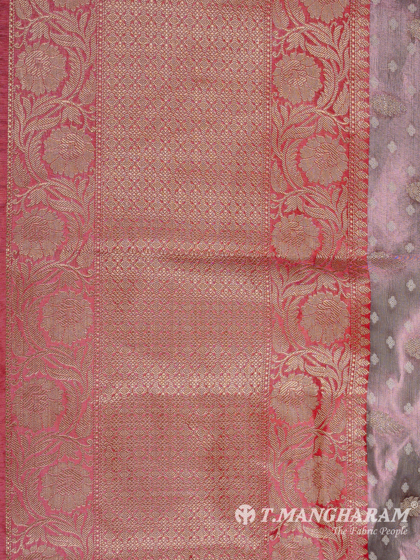 Pink Semi Banaras Fabric - EC11069