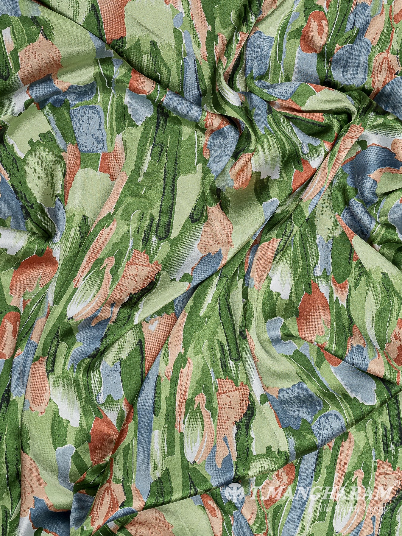 Green Satin Fabric - EA3484 view-4