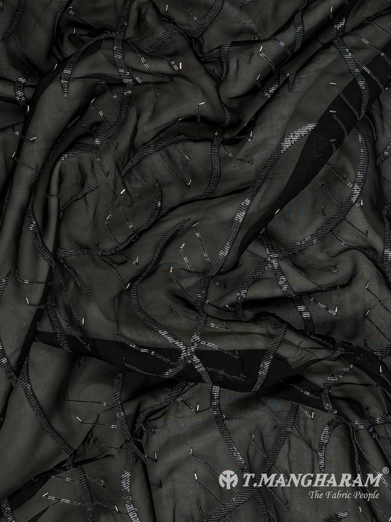 Black Organza Fabric - EB8201