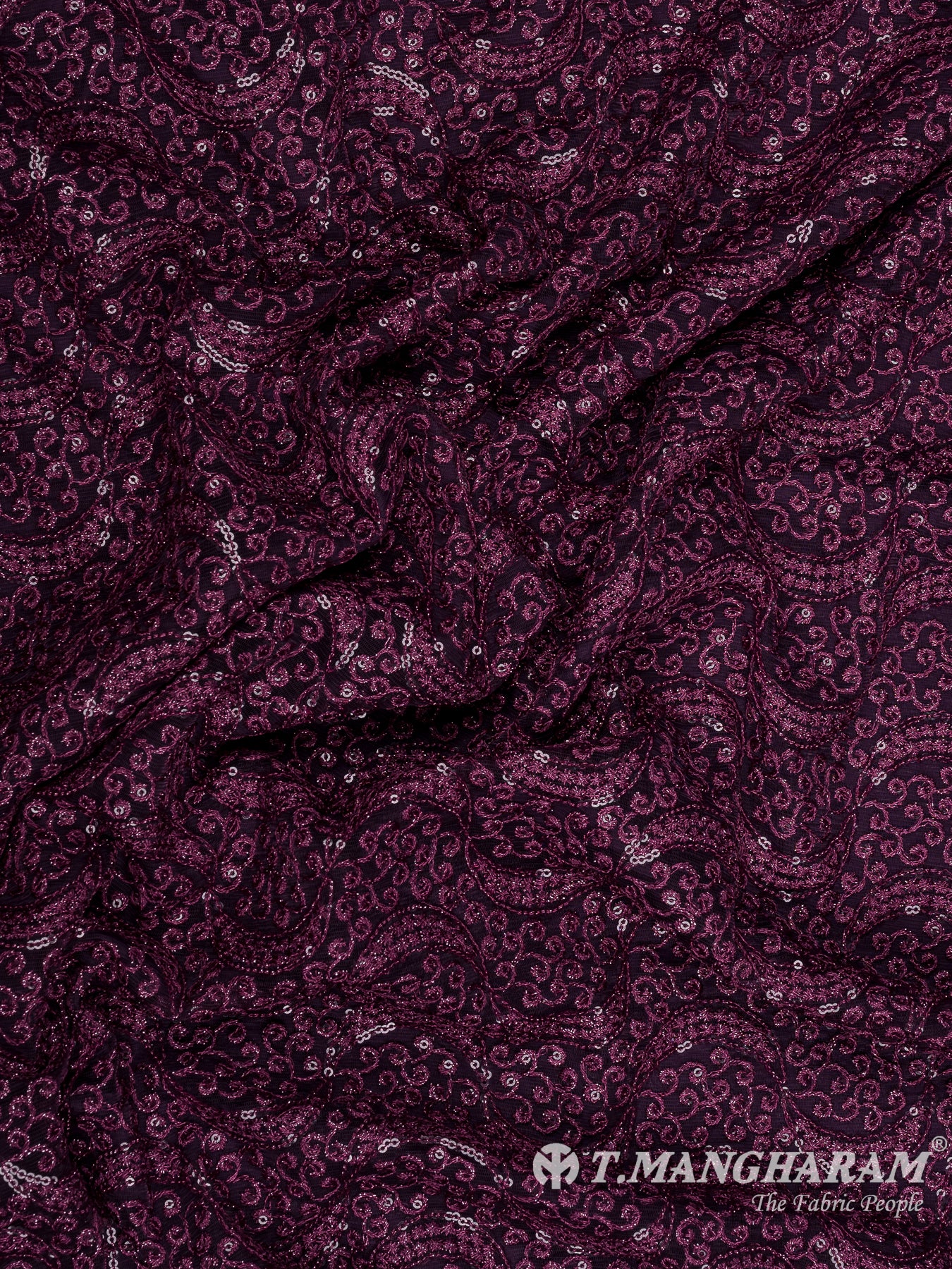 Purple Fancy Net Fabric - EC11110