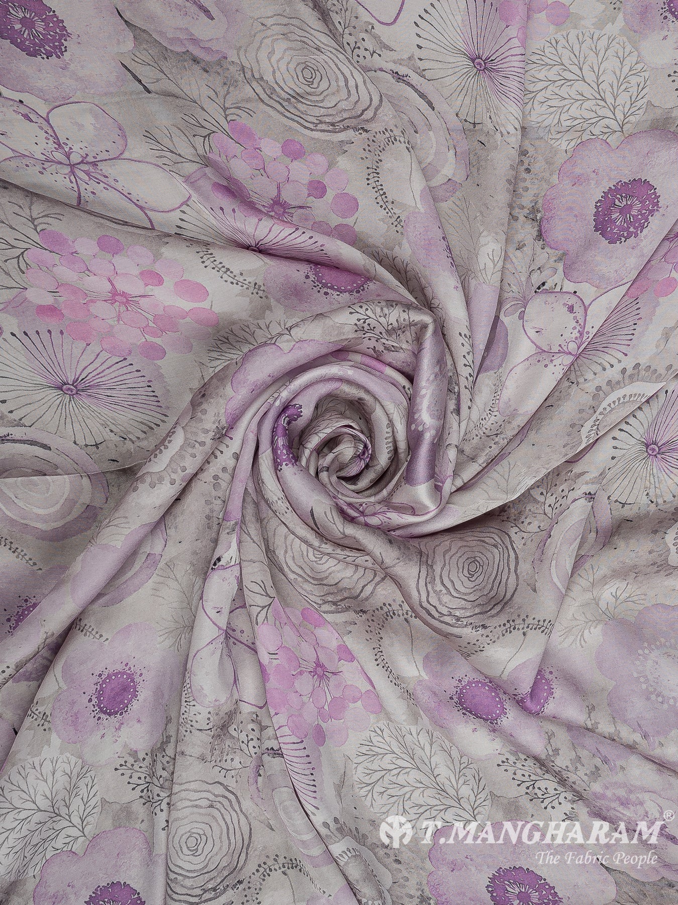 Grey Satin Fabric - EA3433 view-1