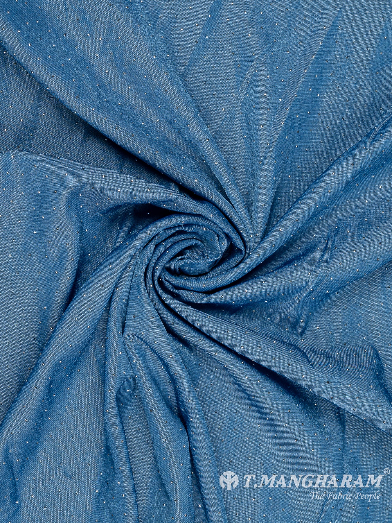 Blue Denim Embroidery Fabric - EA3405 view-1