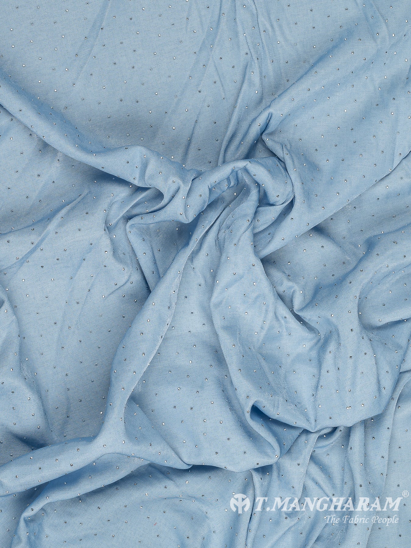 Blue Denim Embroidery Fabric - EA3403 view-4