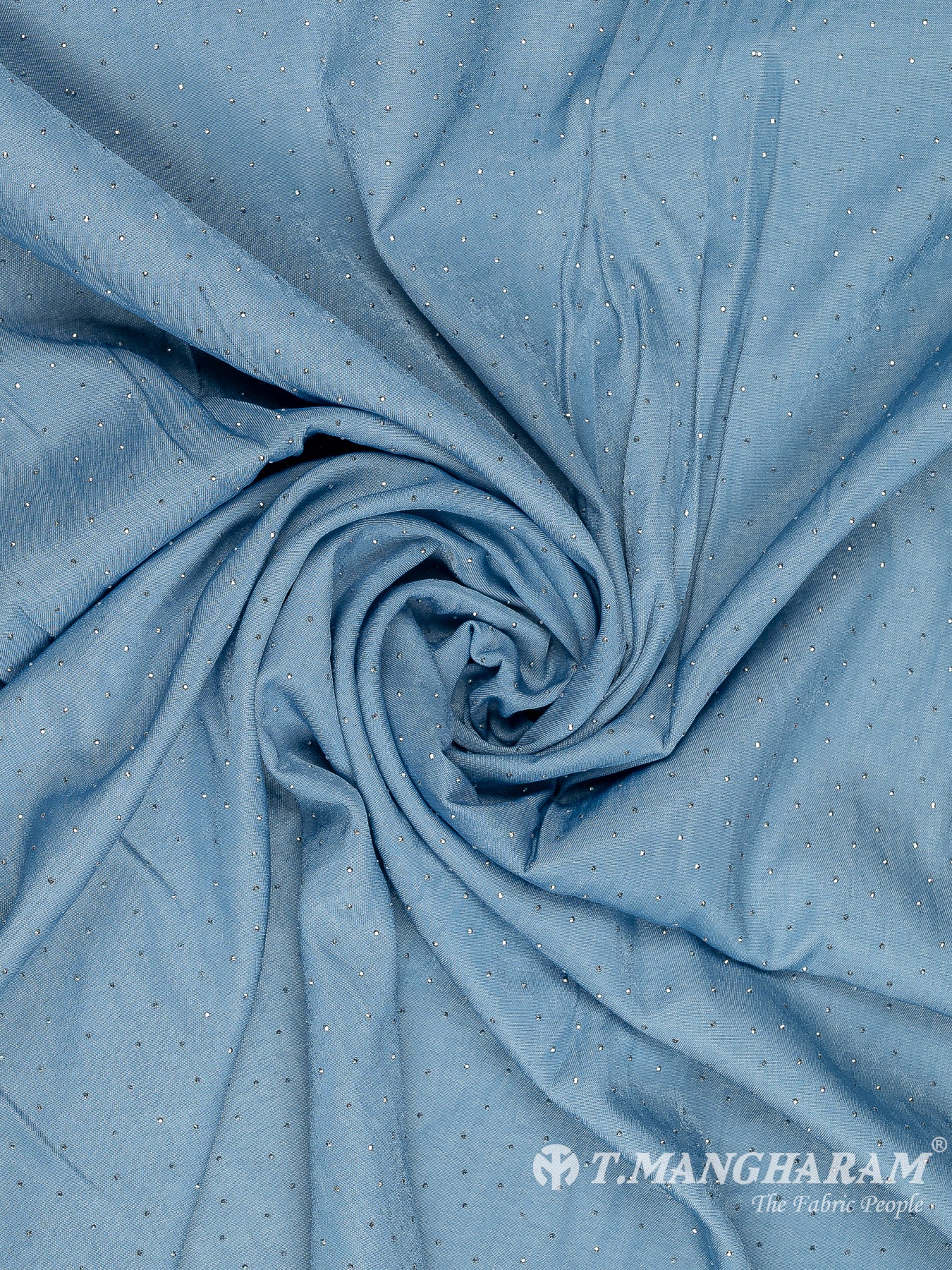 Blue Denim Embroidery Fabric - EA3404 view-1