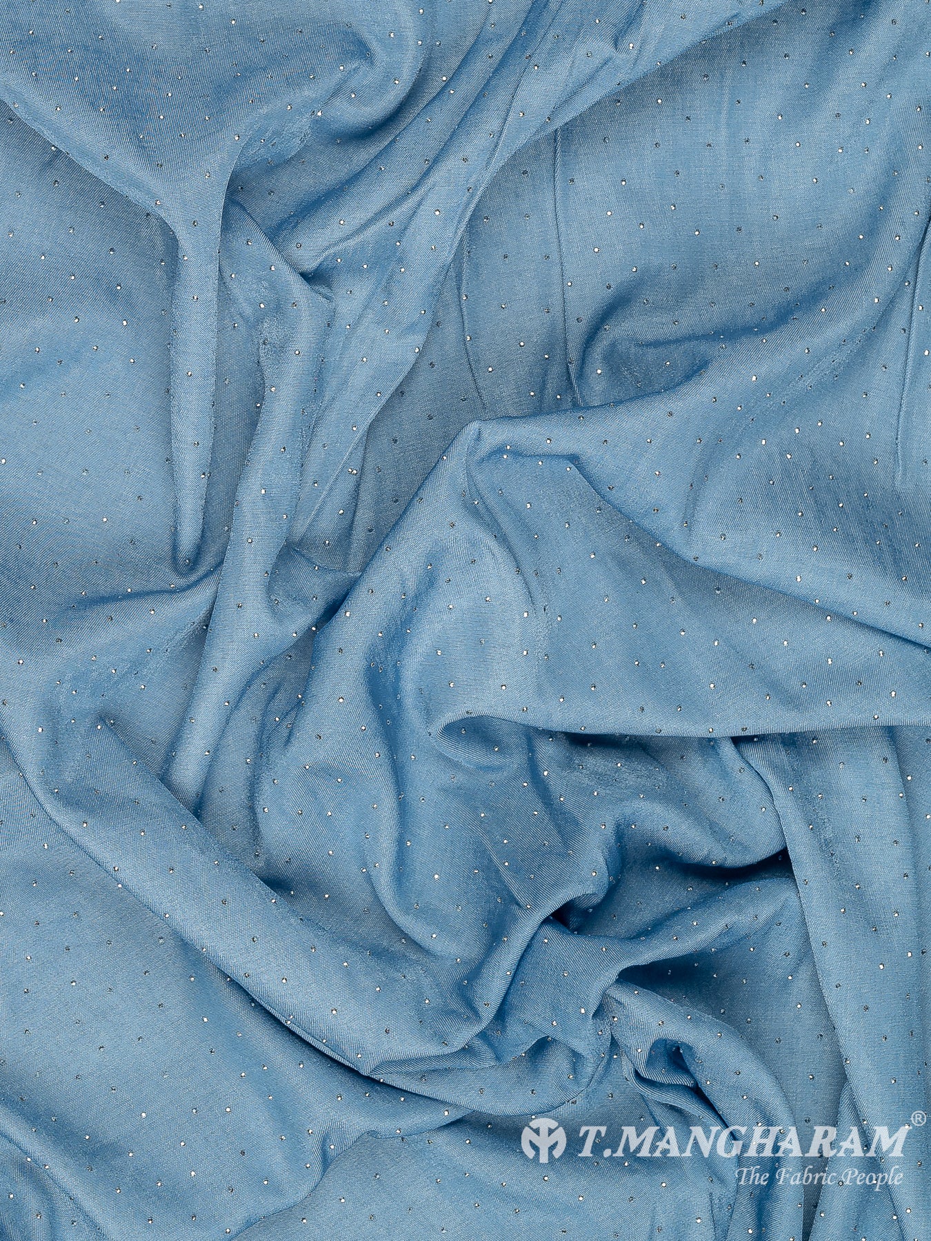 Blue Denim Embroidery Fabric - EA3404 view-4