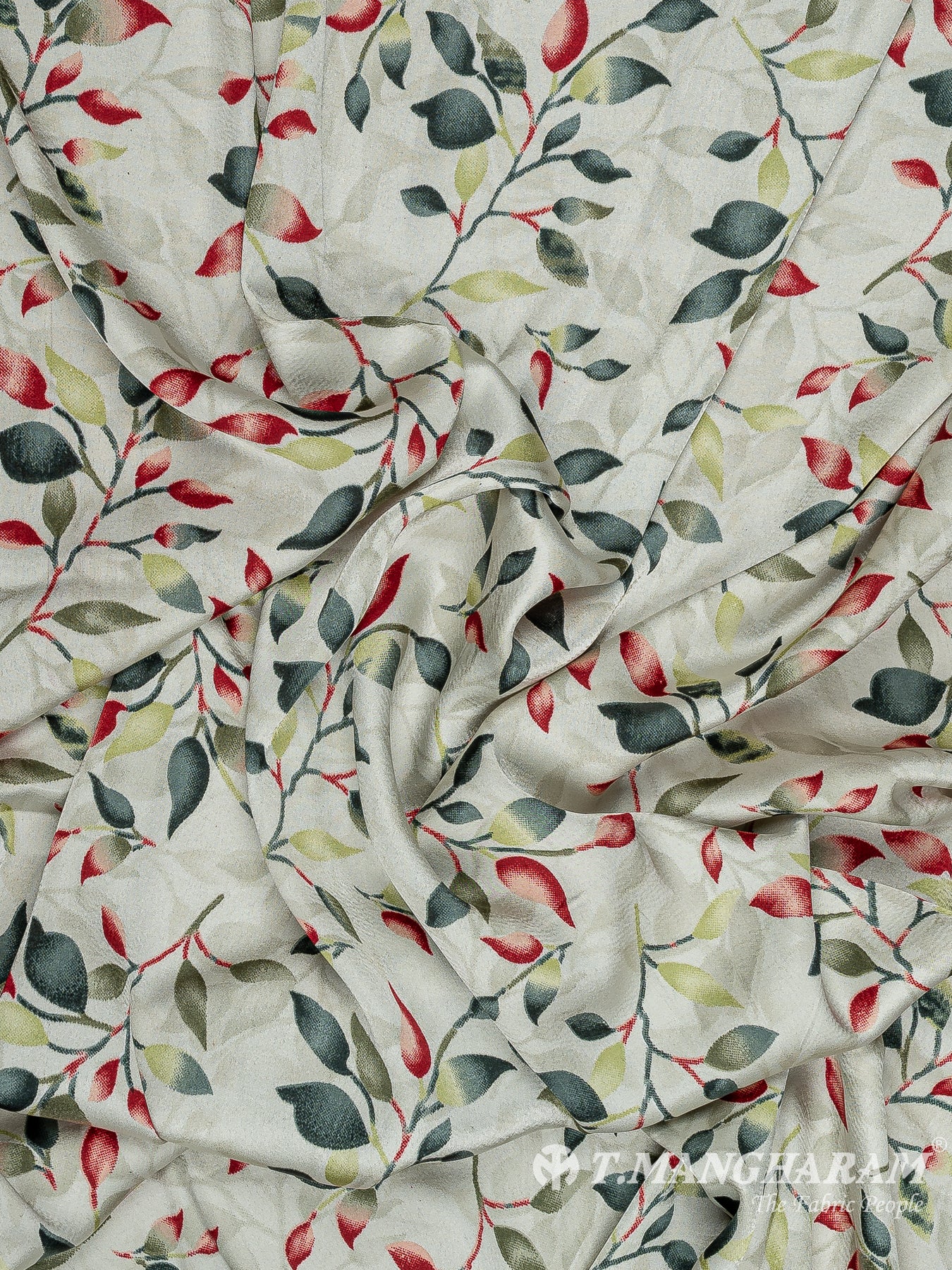 Cream Satin Fabric - EA3488 view-4