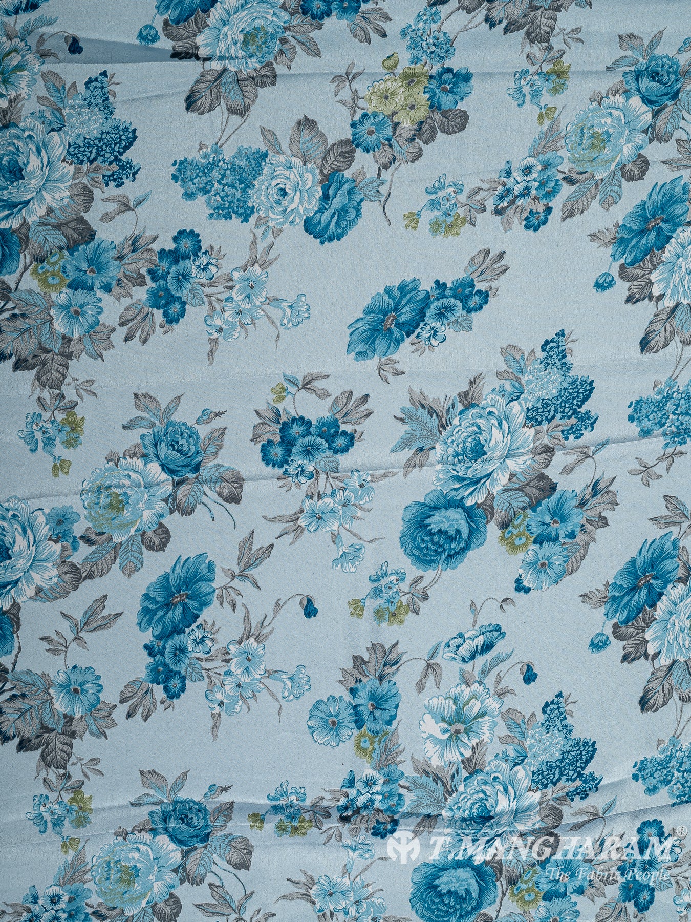 Blue Satin Fabric - EA3513