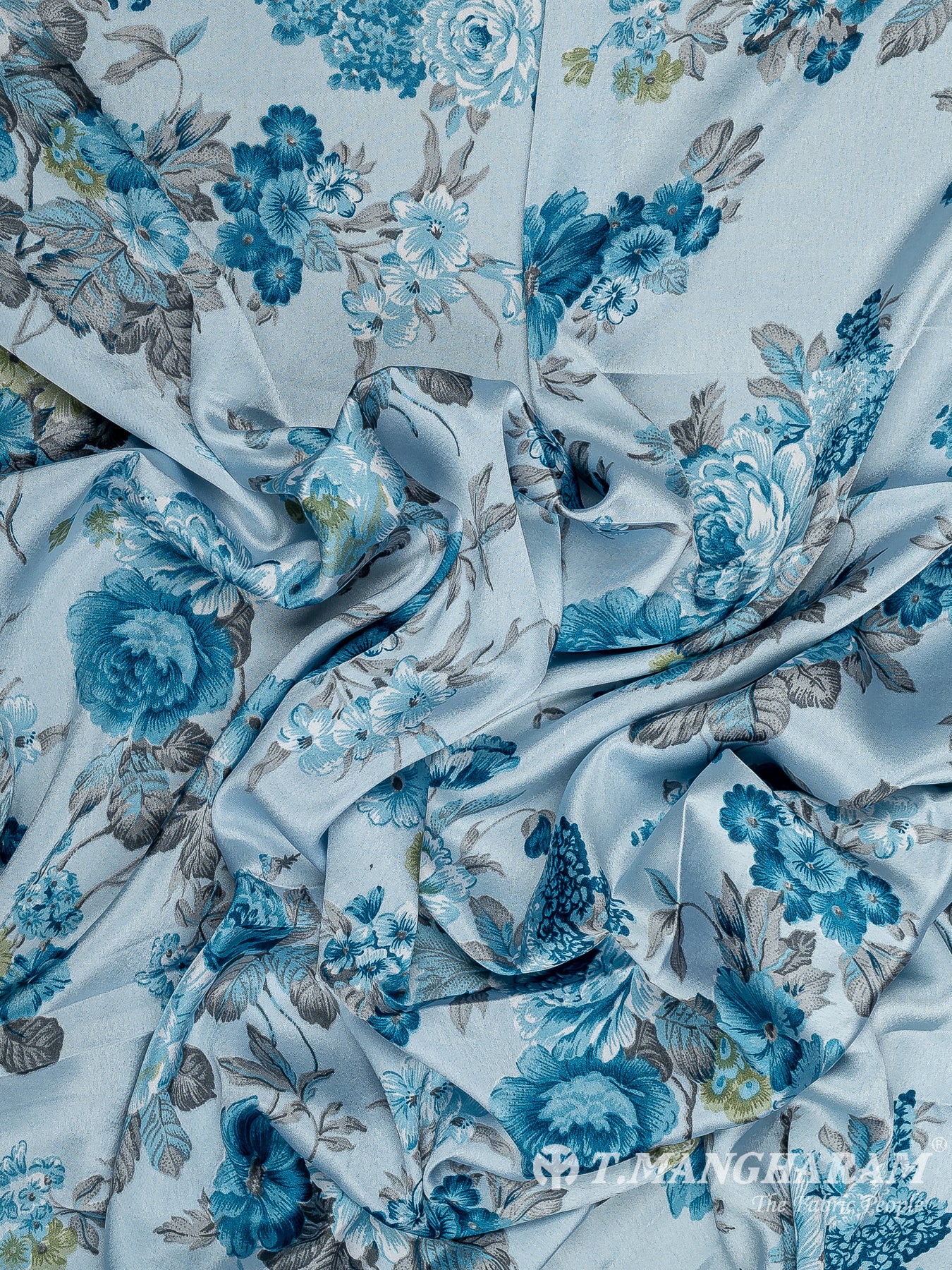 Blue Satin Fabric - EA3513