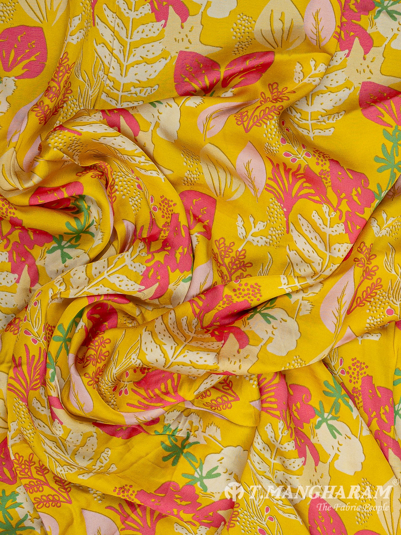 Yellow Satin Fabric - EA3437