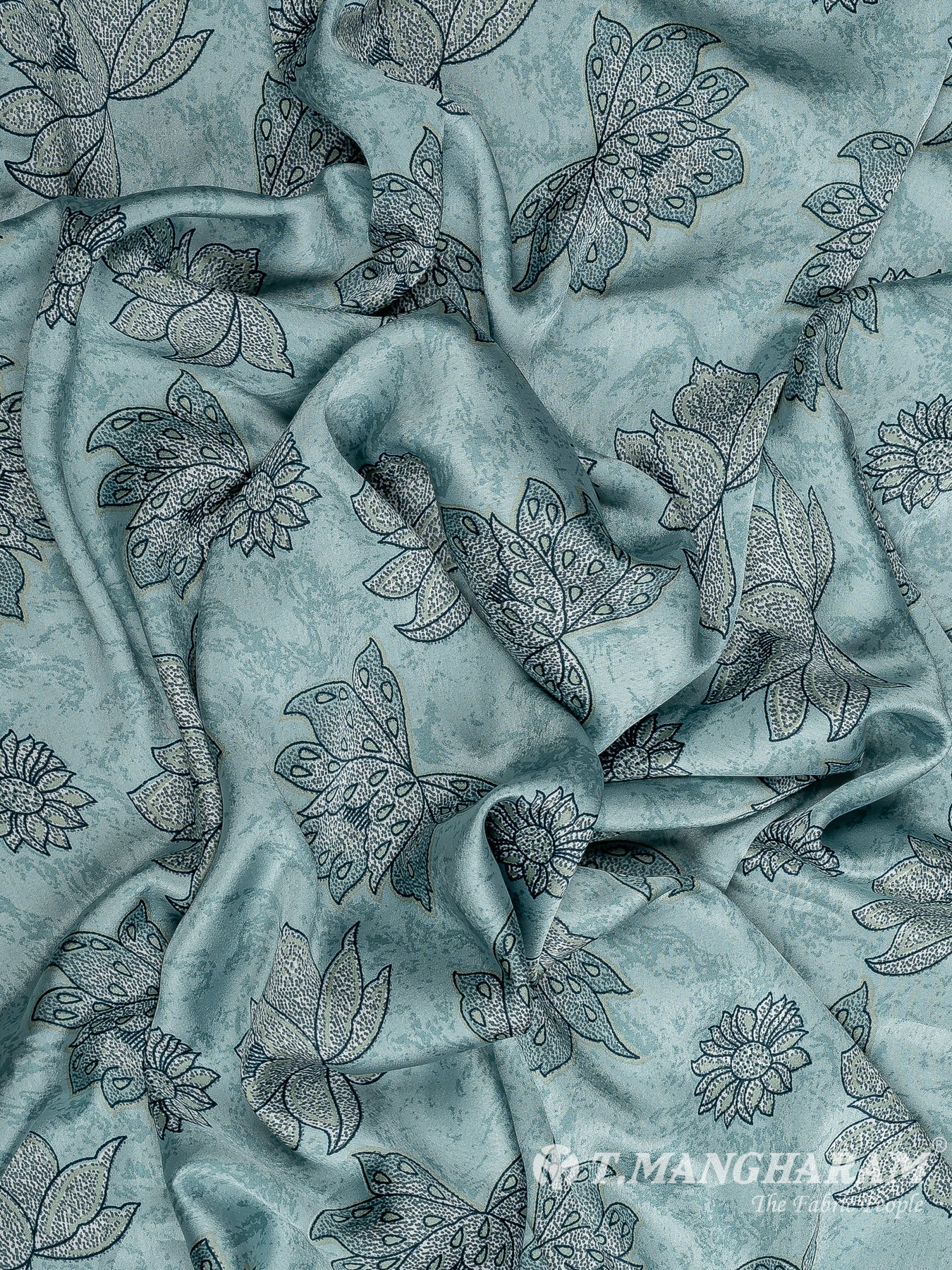 Green Satin Fabric - EA3489 view-4