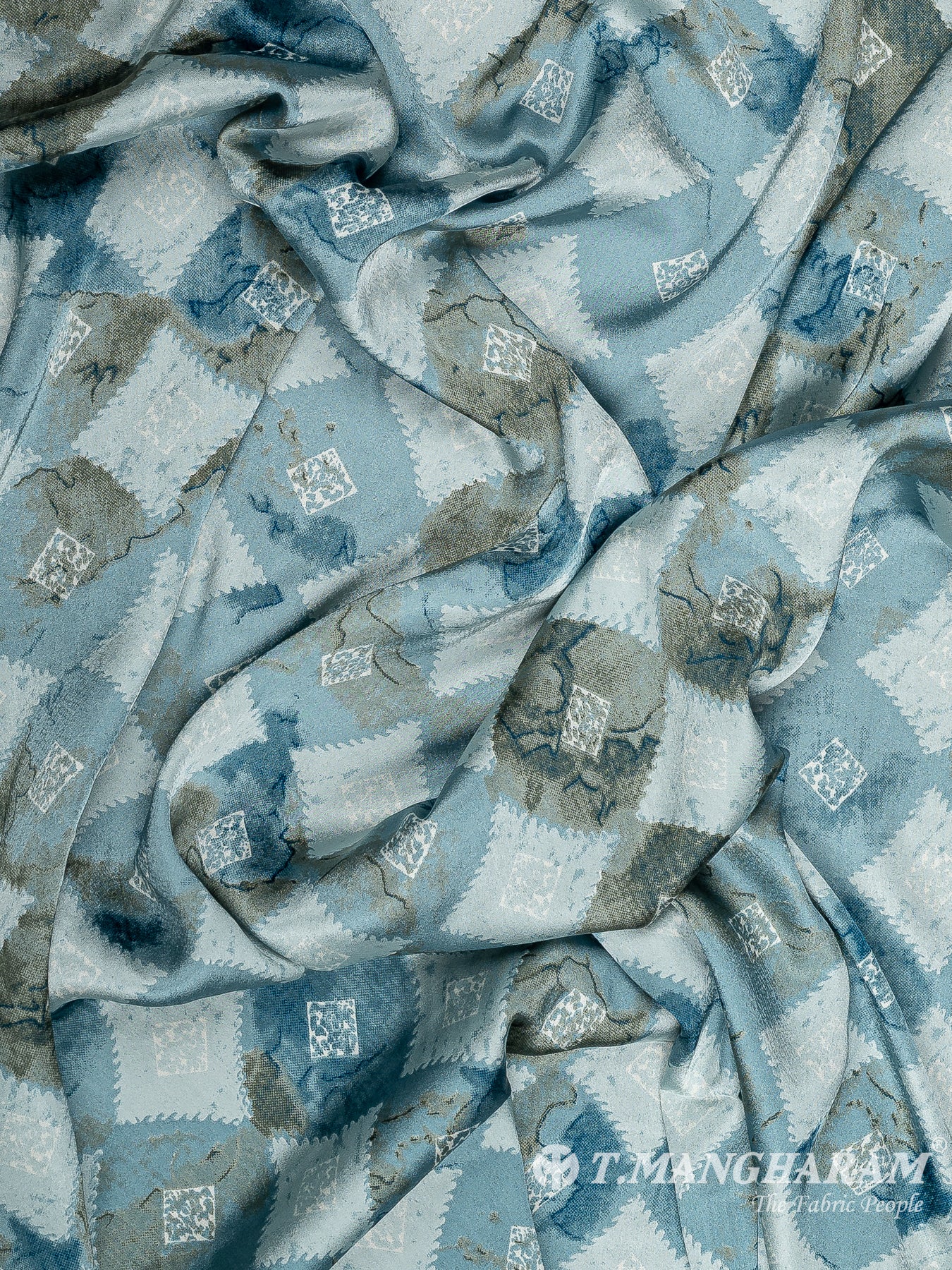 Blue Satin Fabric - EA3535