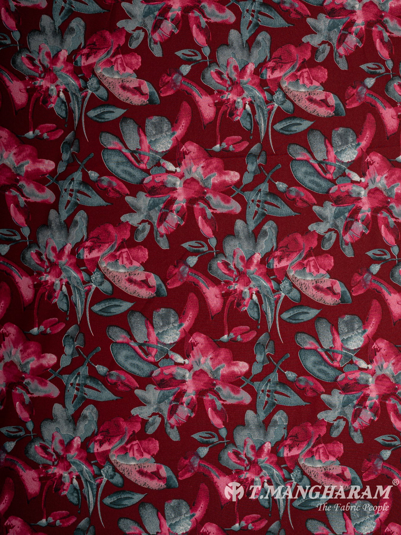 Maroon Crepe Fabric - EB8312