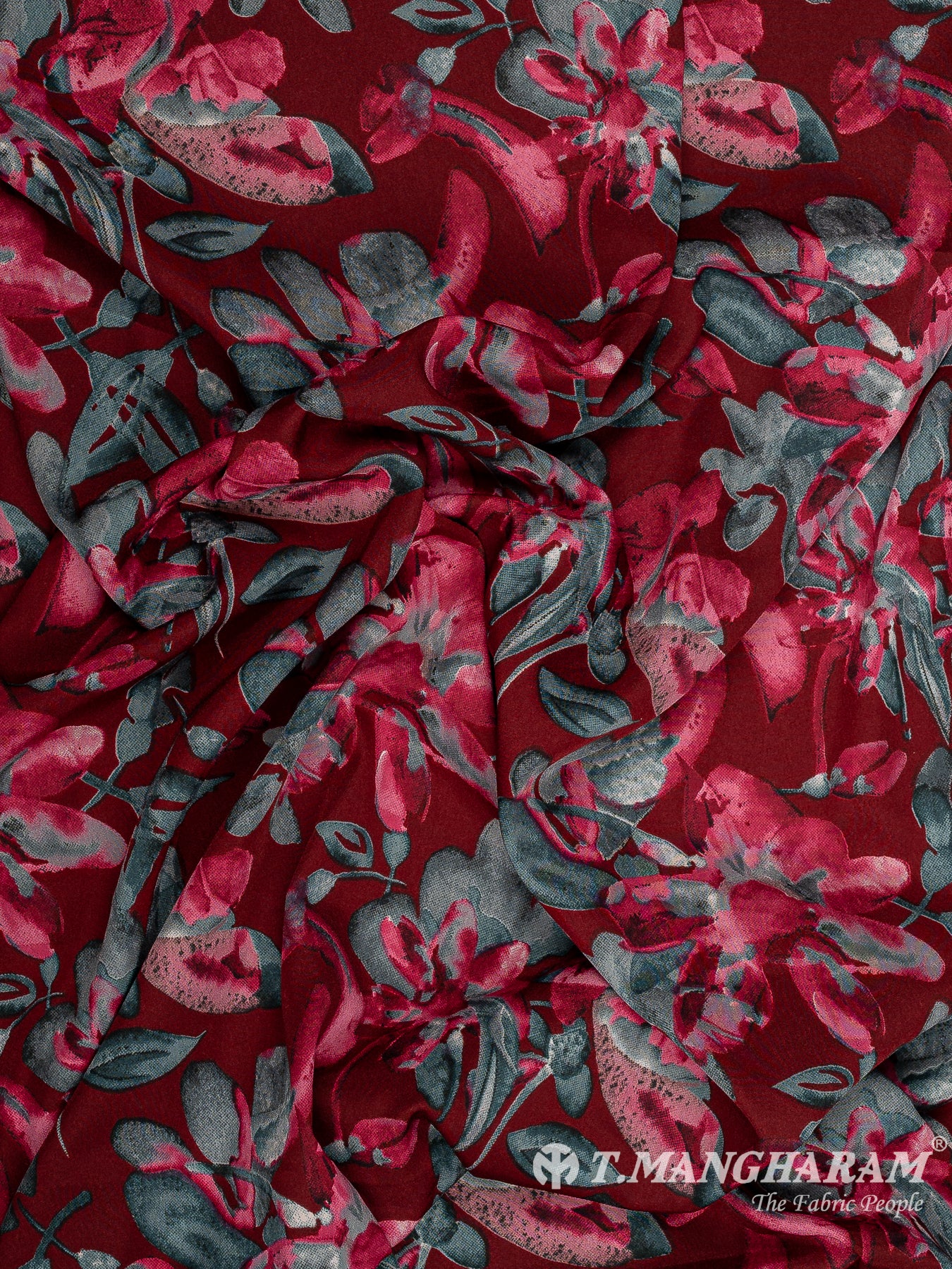 Maroon Crepe Fabric - EB8312