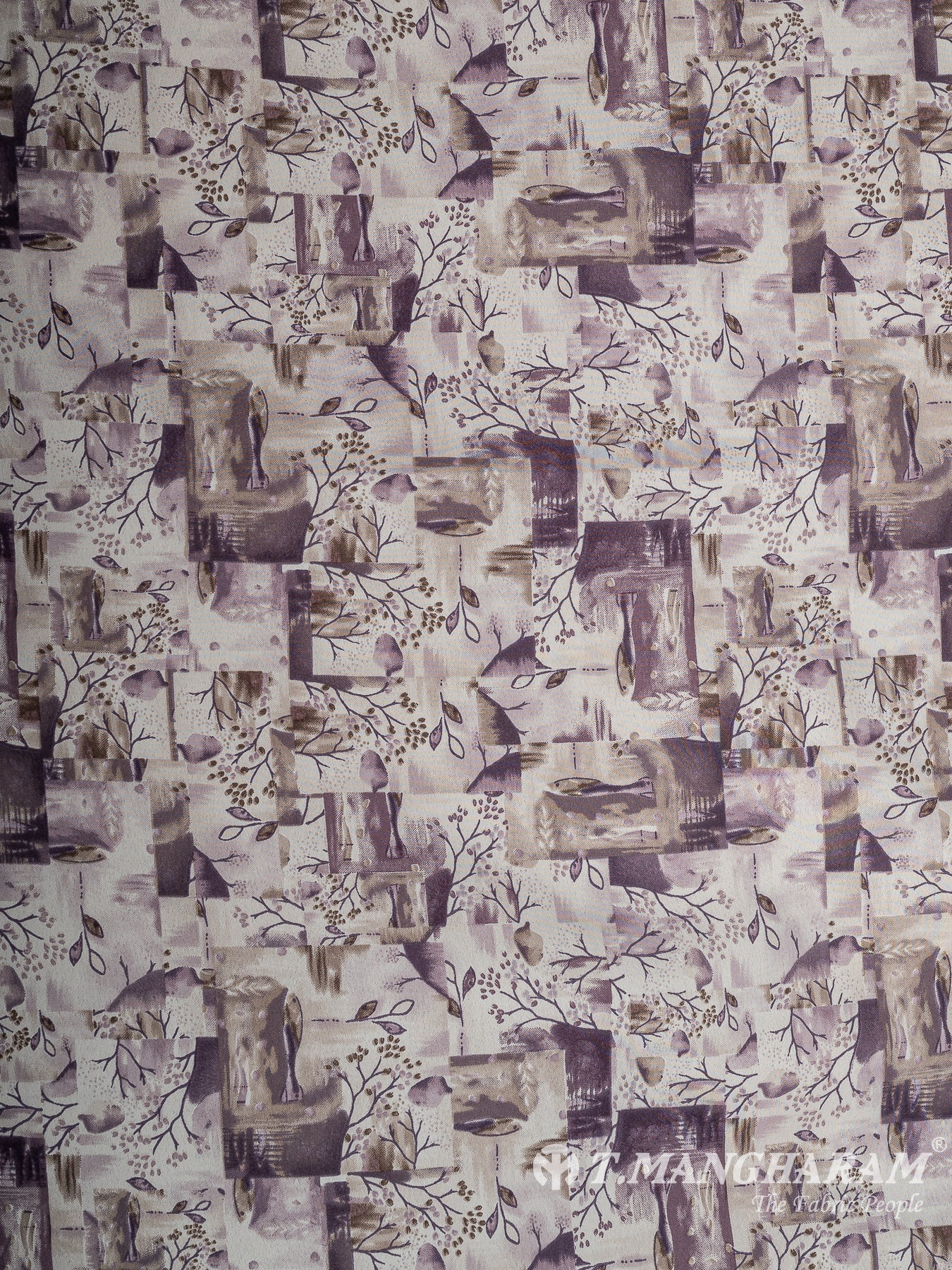 Violet Crepe Fabric - EB8236