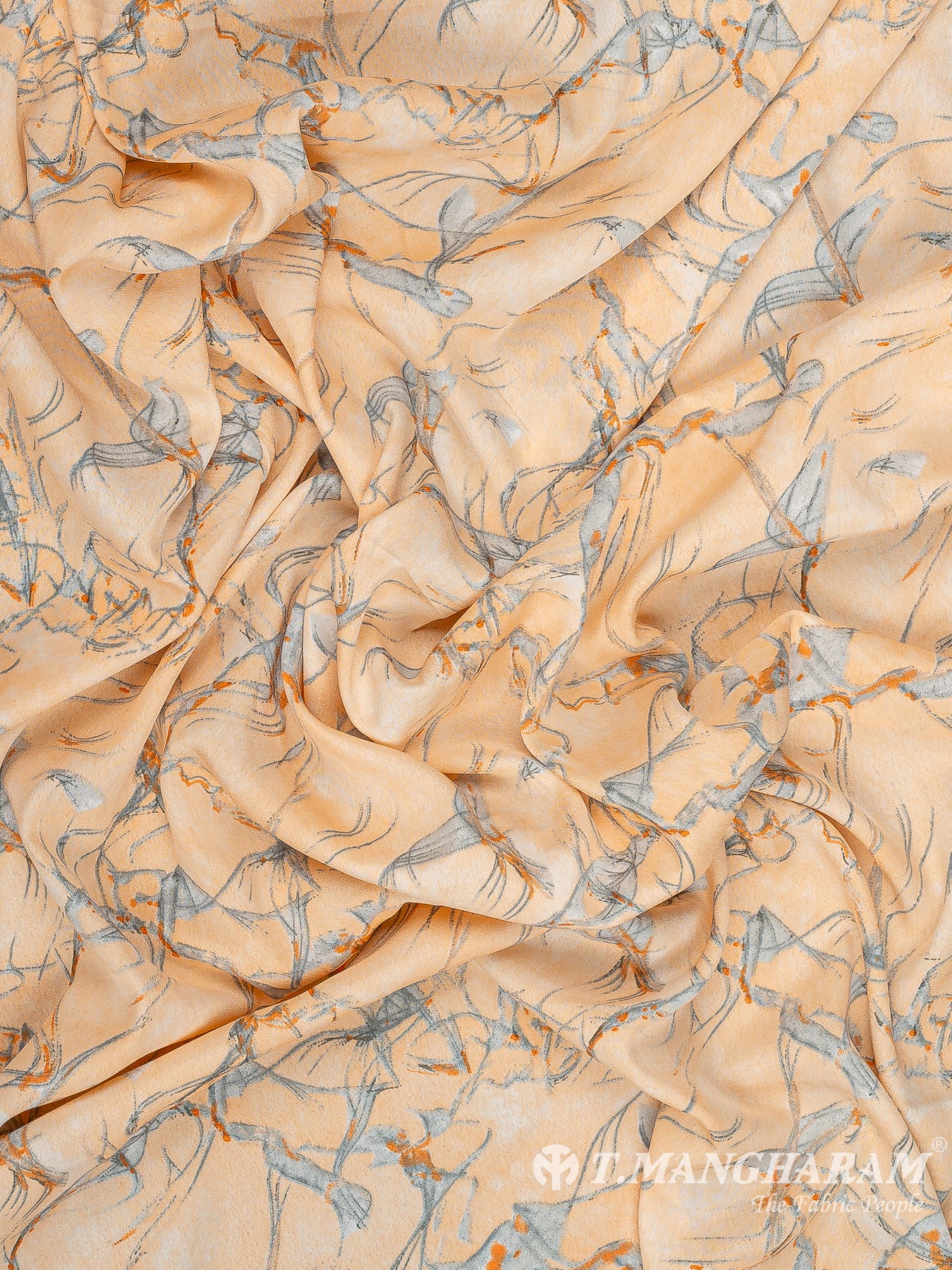 Orange Crepe Fabric - EB8320