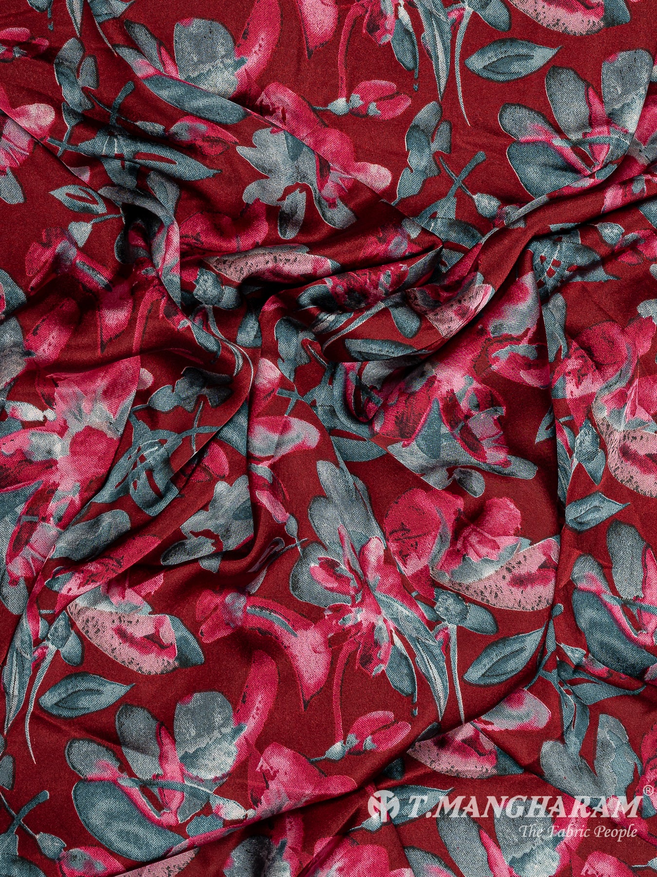 Maroon Satin Fabric - EB8296