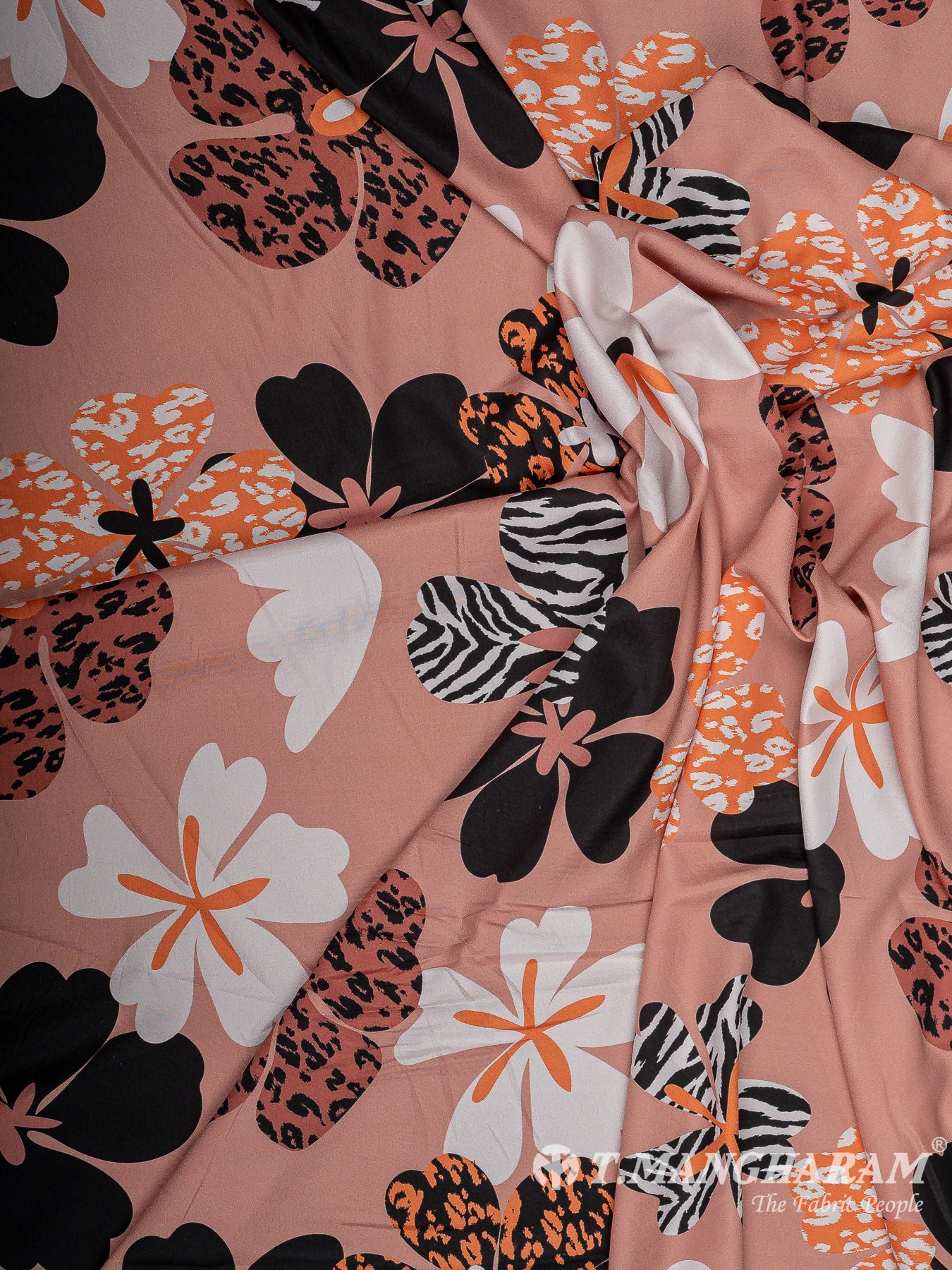 Peach Crepe Fabric - EB8524