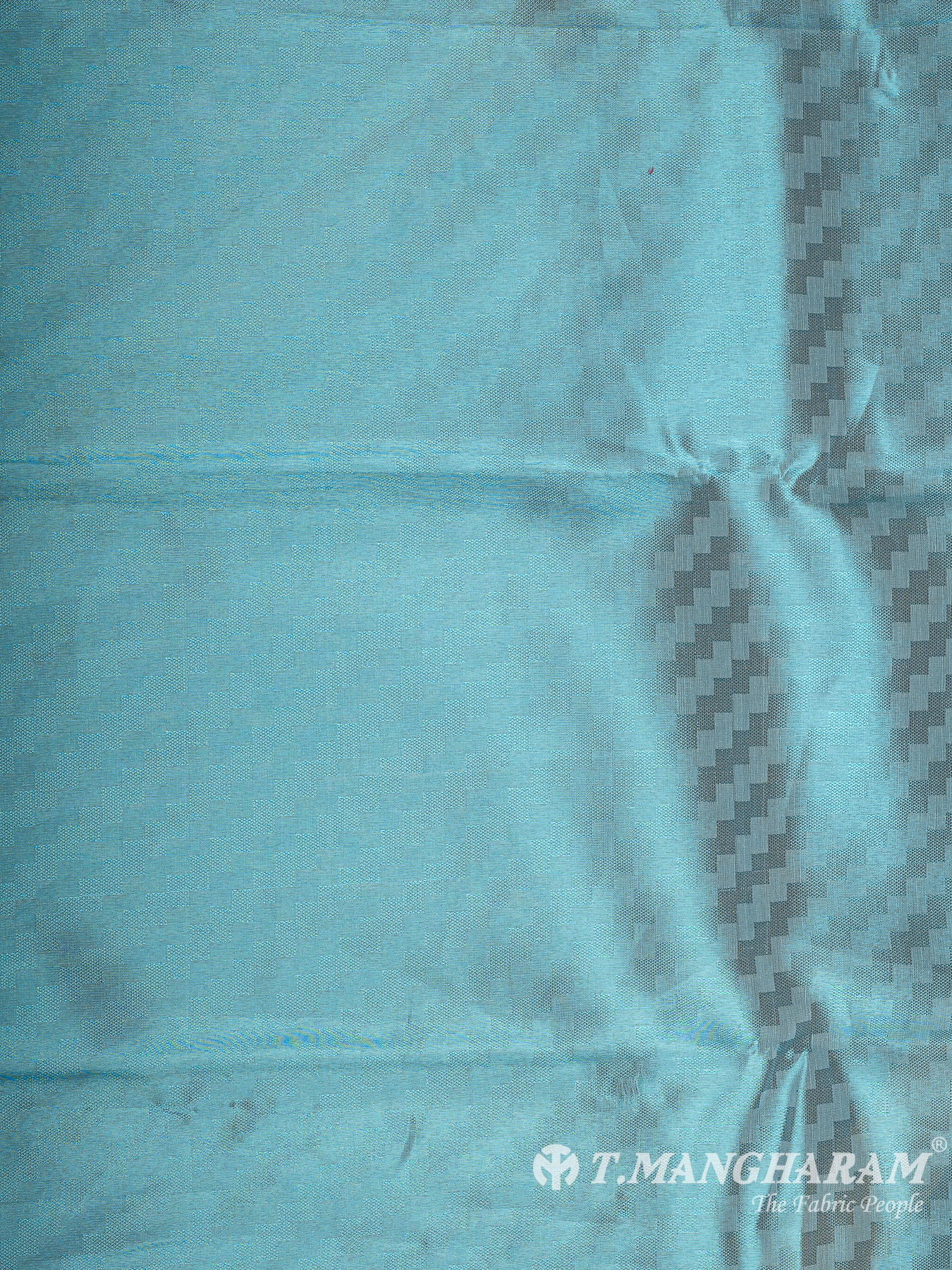 Blue Semi Banaras Fabric - EA3605