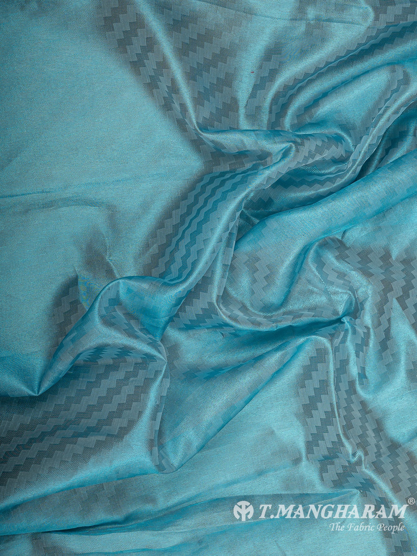 Blue Semi Banaras Fabric - EA3605