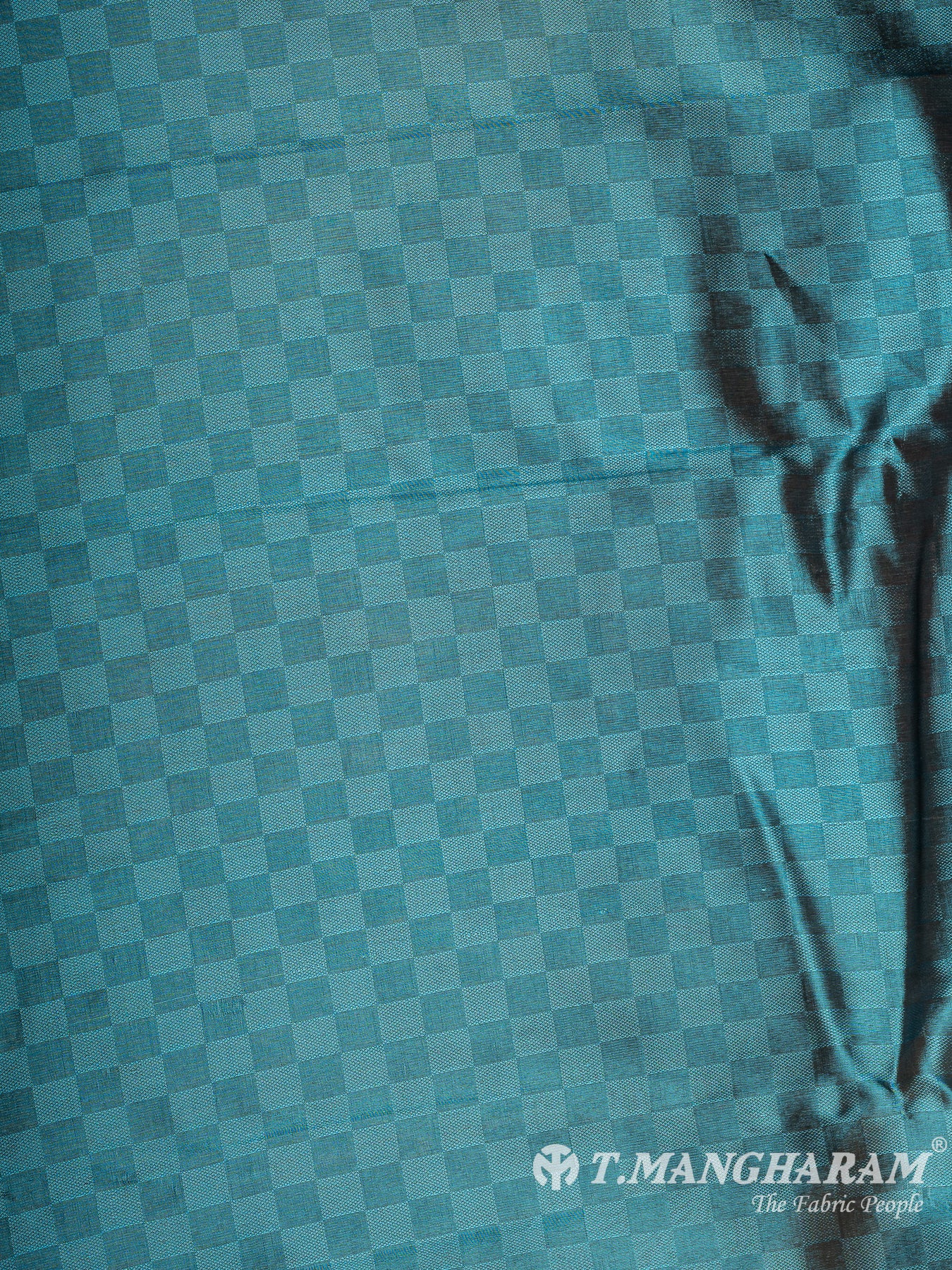 Blue Semi Banaras Fabric - EA3599
