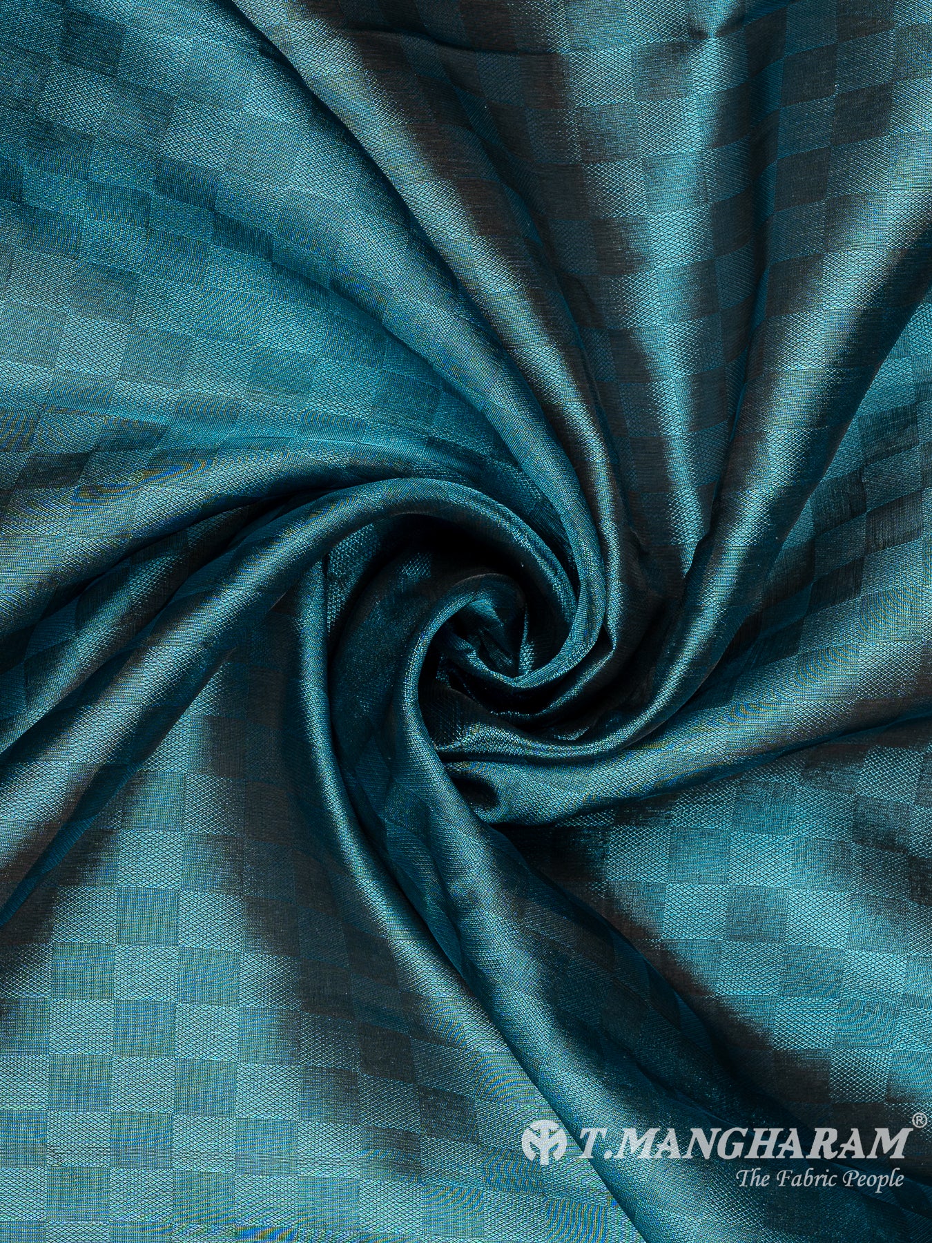 Blue Semi Banaras Fabric - EA3599