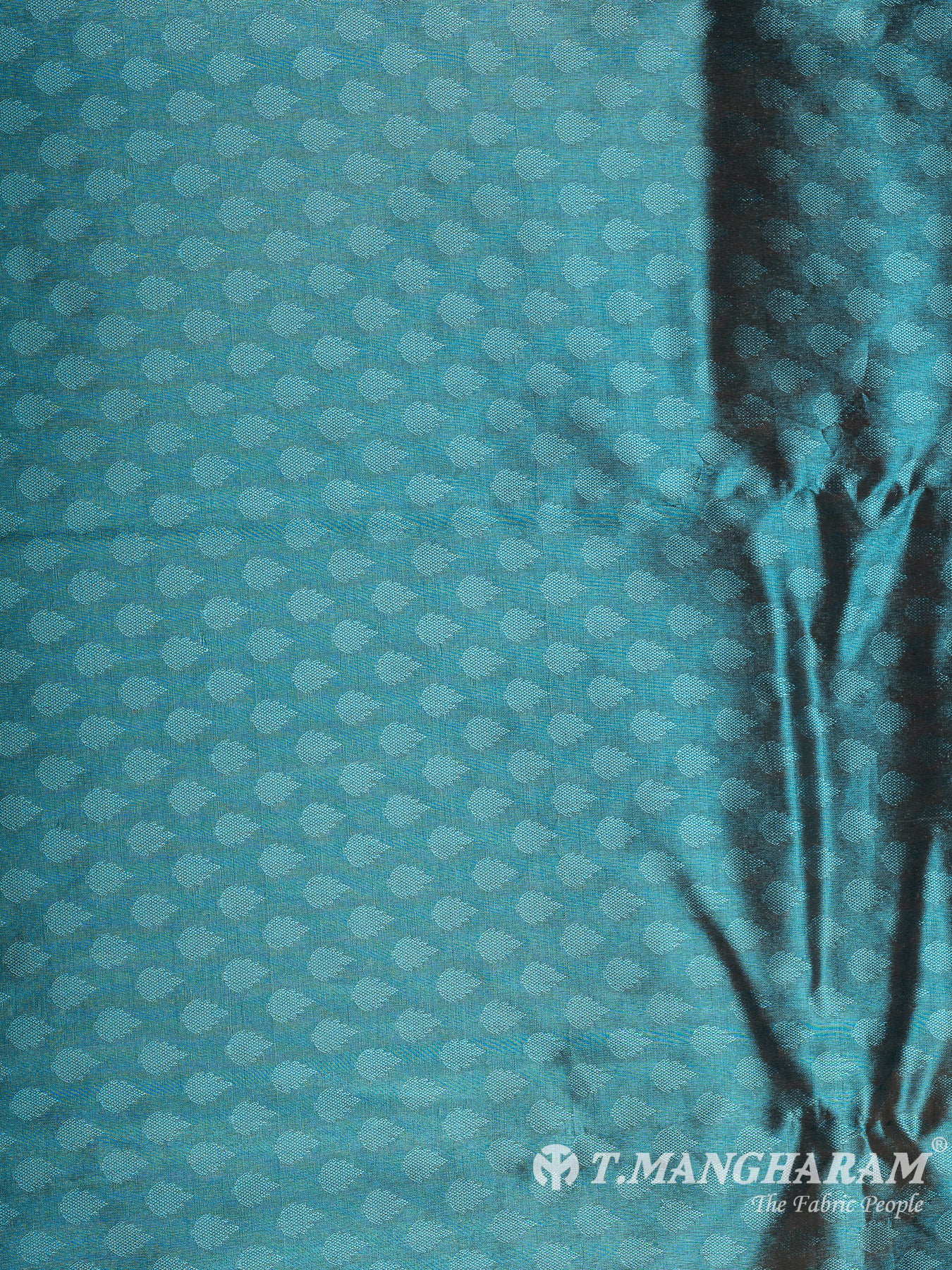 Blue Semi Banaras Fabric - EA3600
