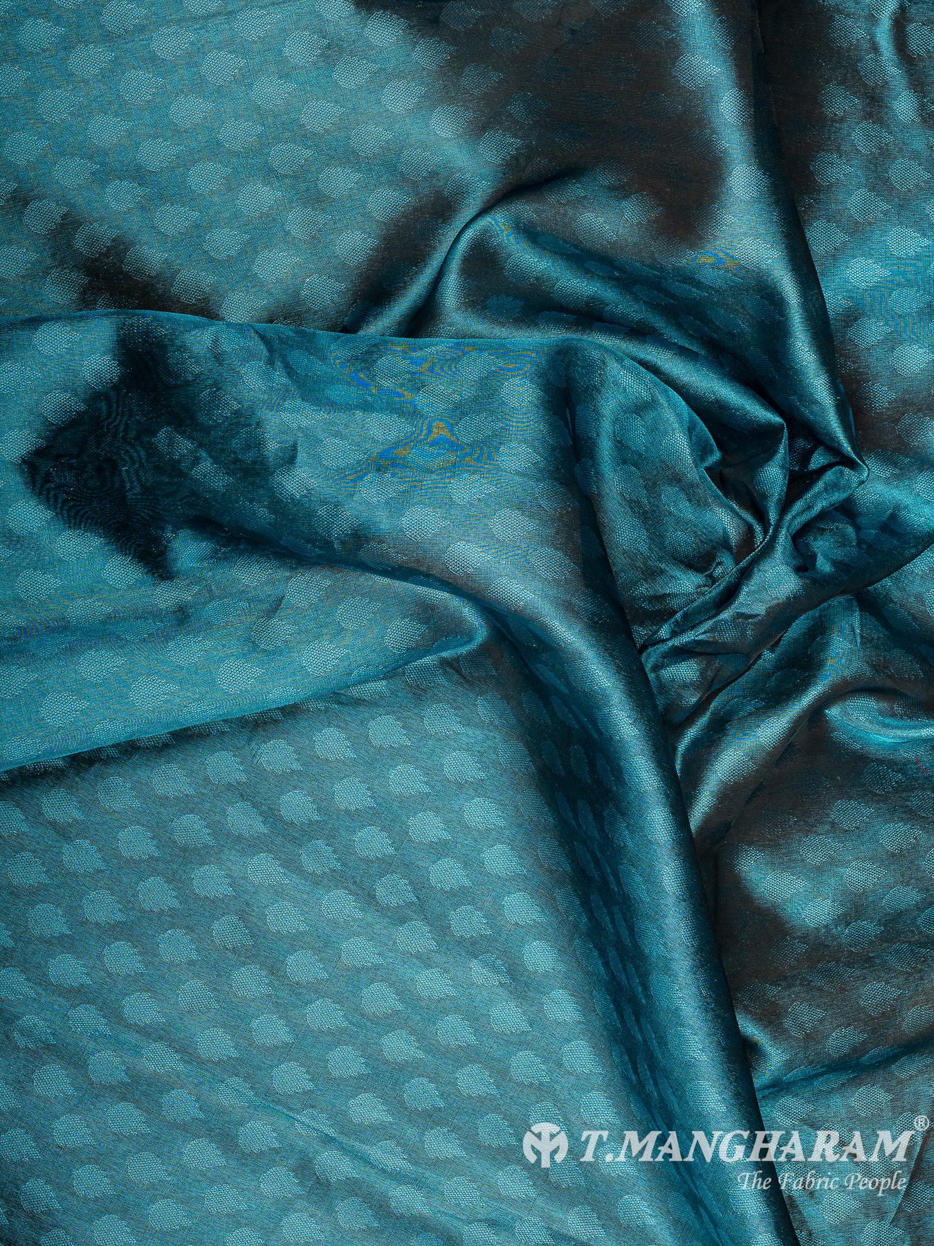 Blue Semi Banaras Fabric - EA3600