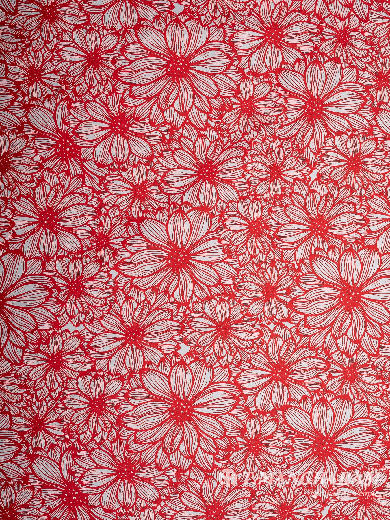 Red Crepe Fabric - EB8502