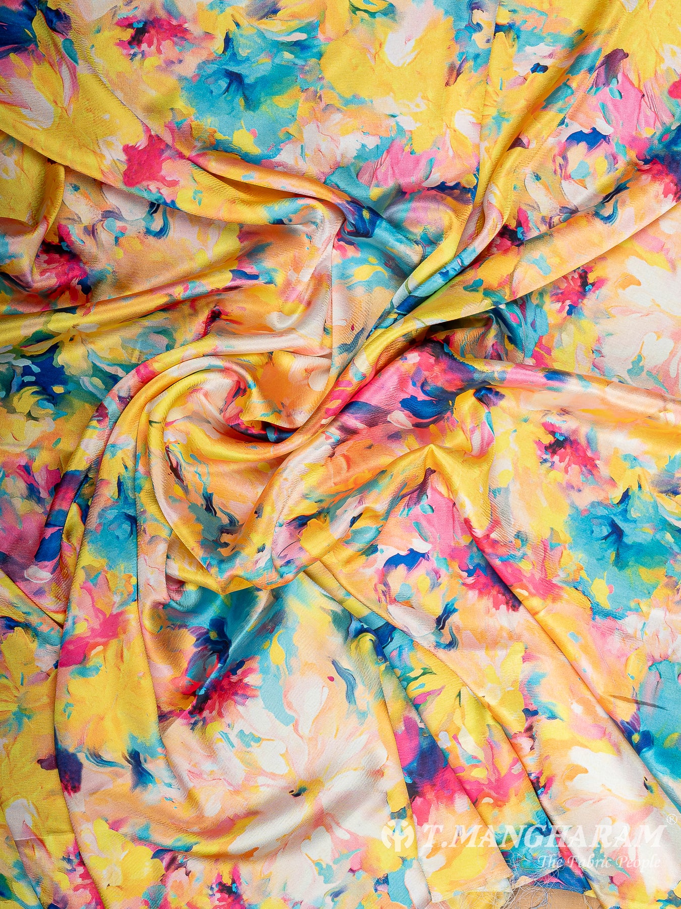 Multicolor Satin Fabric - EC11247