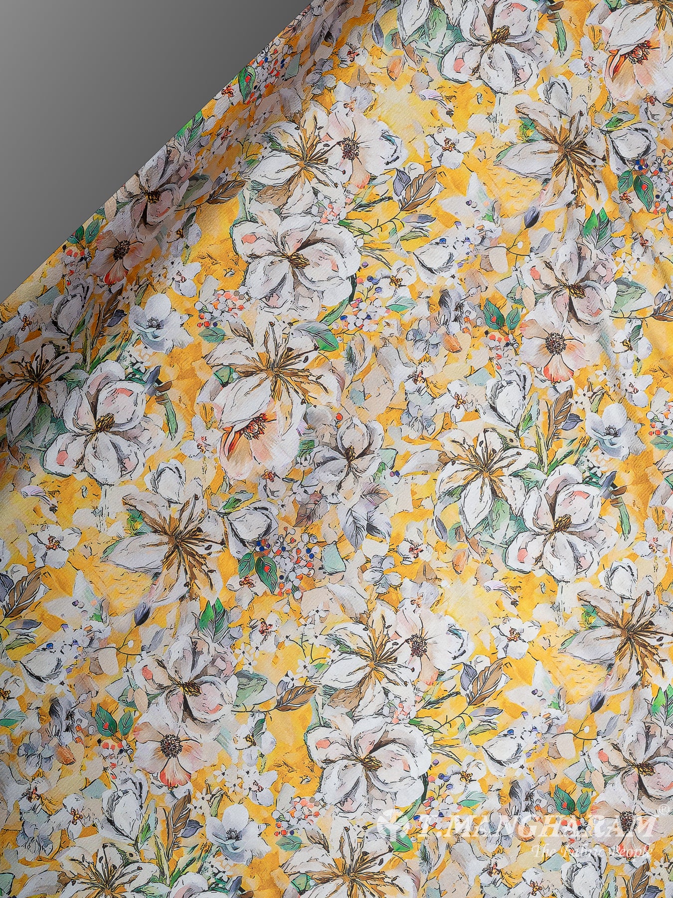 Yellow Satin Fabric - EC11246