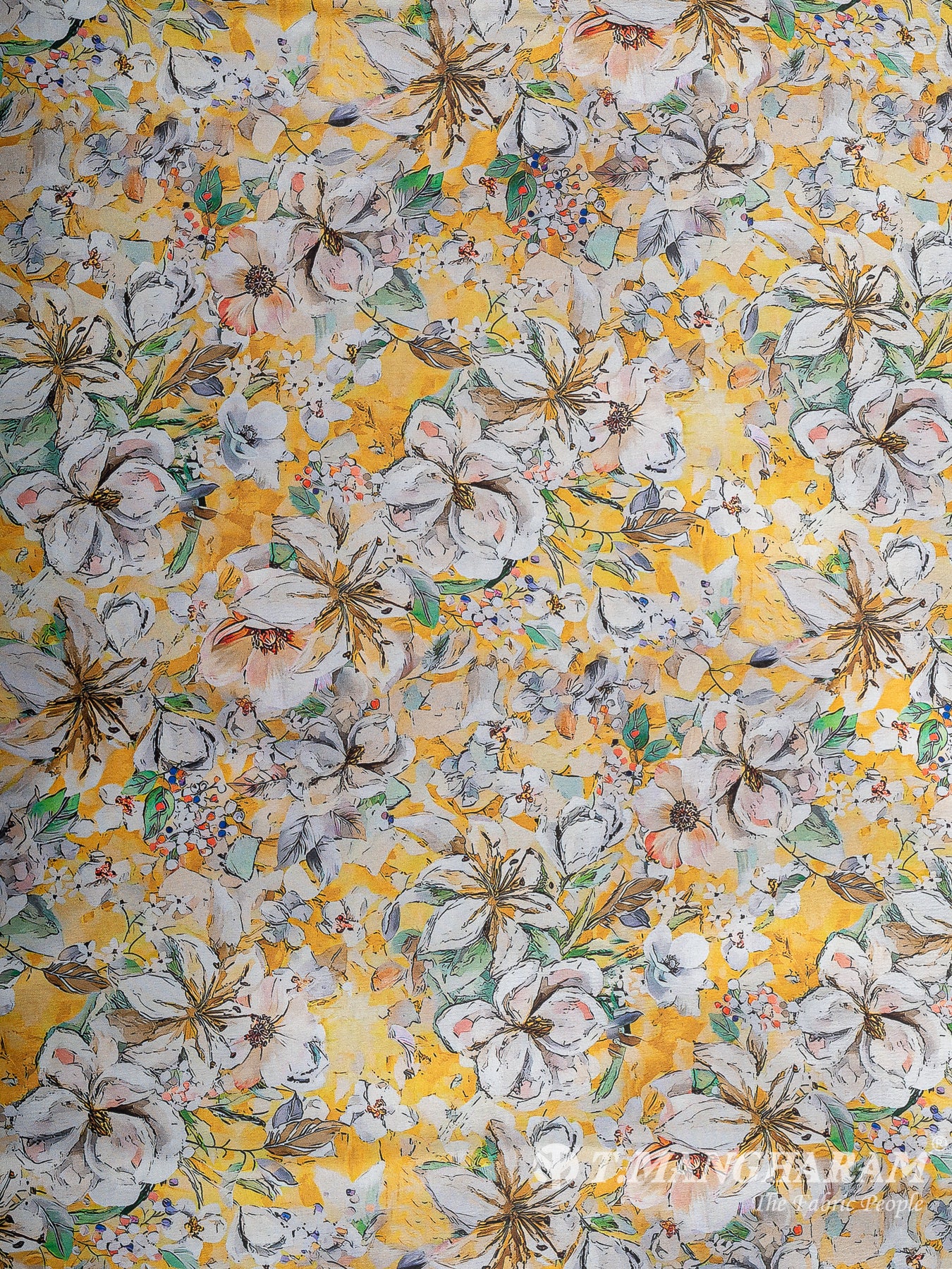 Yellow Satin Fabric - EC11246